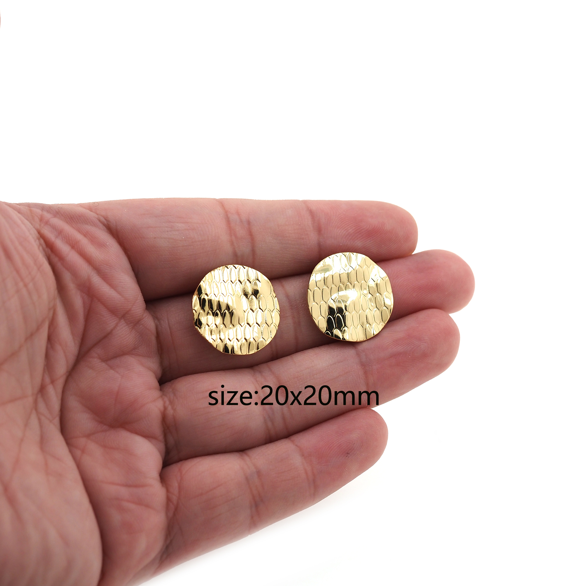 18K Gold Filled Round Stud Earrings,Disc Earrings,Dainty Earrings,Minimalist Earring,Gift for Wife