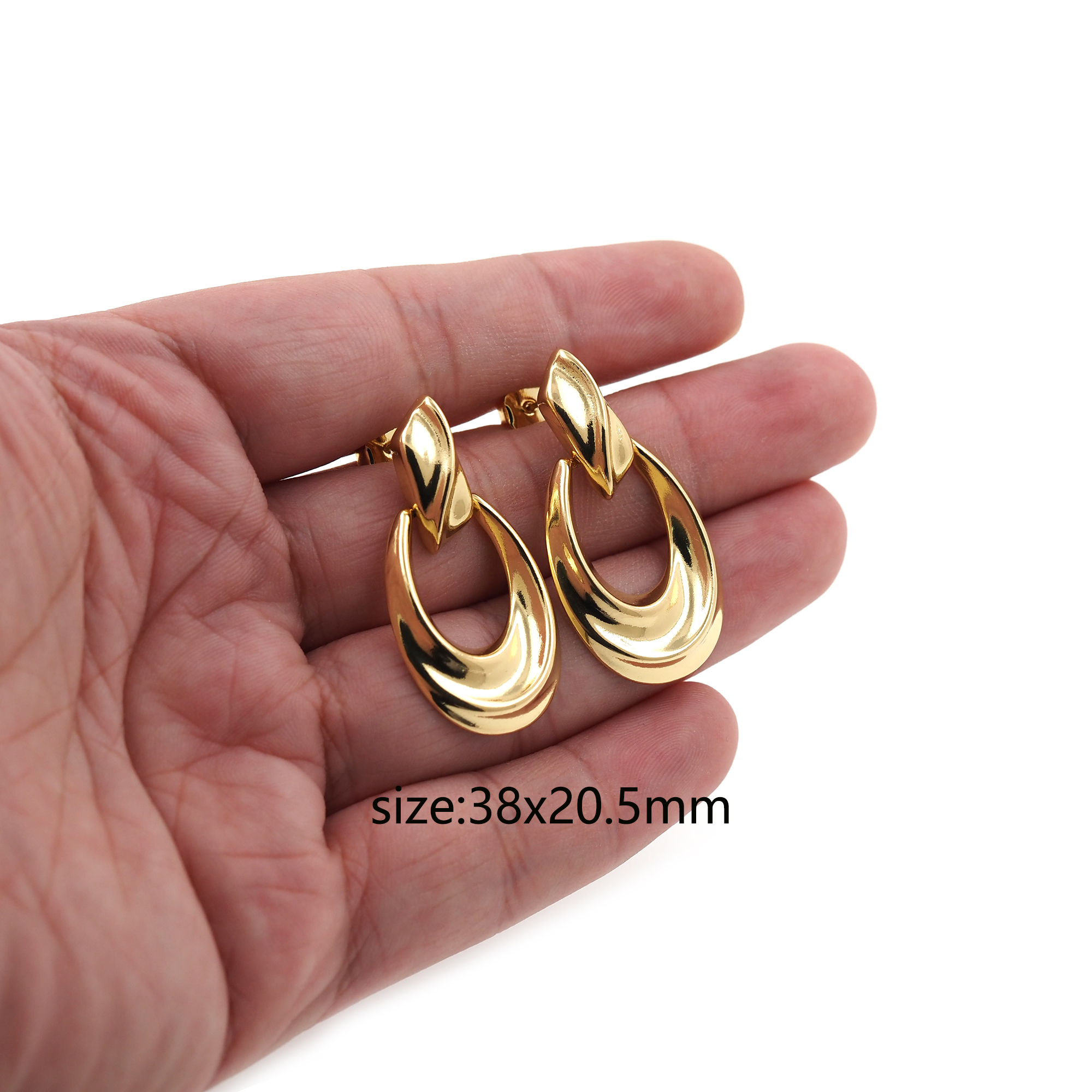 18K Gold Filled Oval Stud Earrings,Dangle Earring,Oval Earrings,Dainty Earrings,Minimalist Earring,Gift for Wife