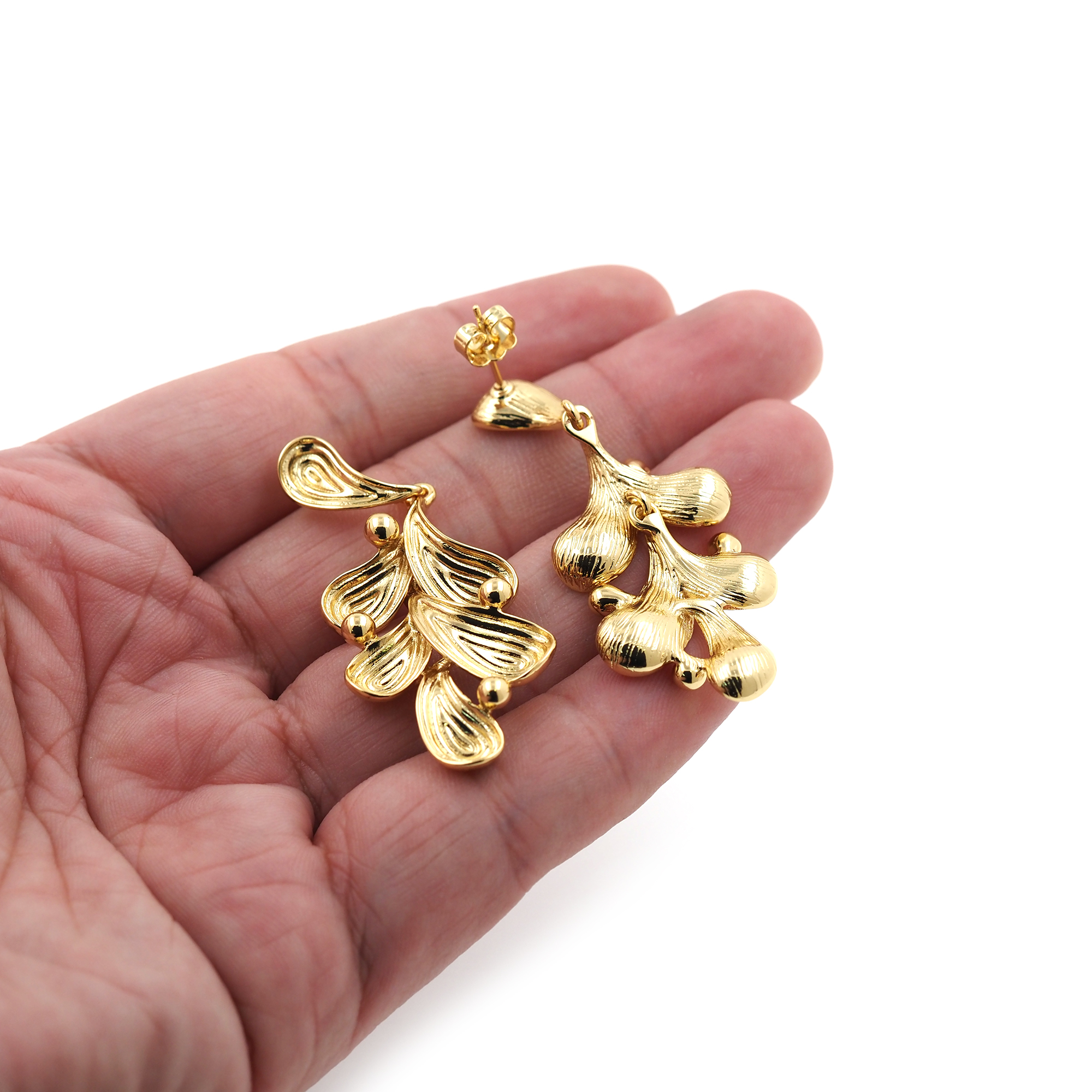 18K Gold Filled Leaf Stud Earrings,Dangle Earring,Leaf Earrings,Dainty Earrings,Minimalist Earring,Gift for Wife