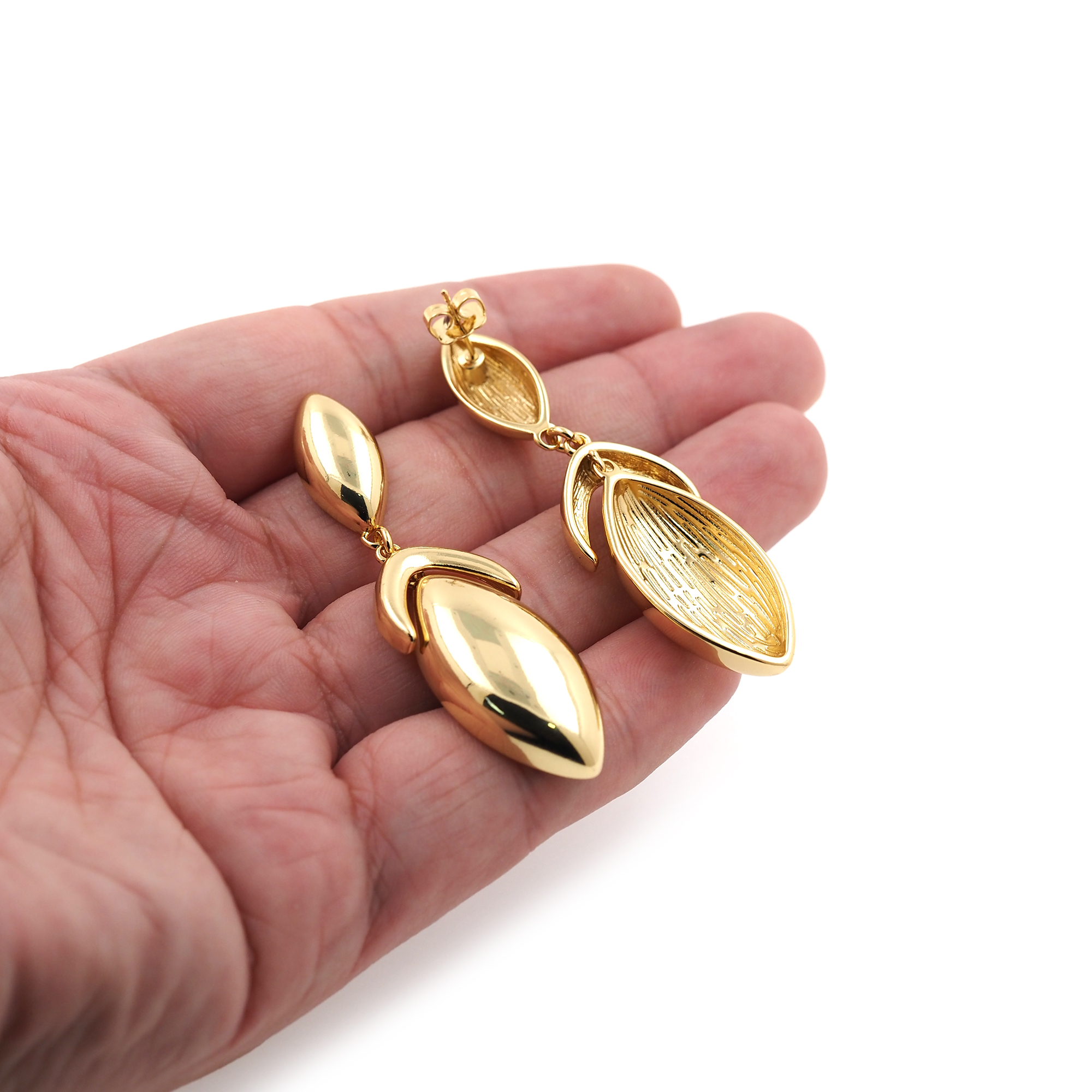 18K Gold Filled Oval Stud Earrings,Dangle Earring,Oval Earrings,Dainty Earrings,Minimalist Earring,Gift for Wife