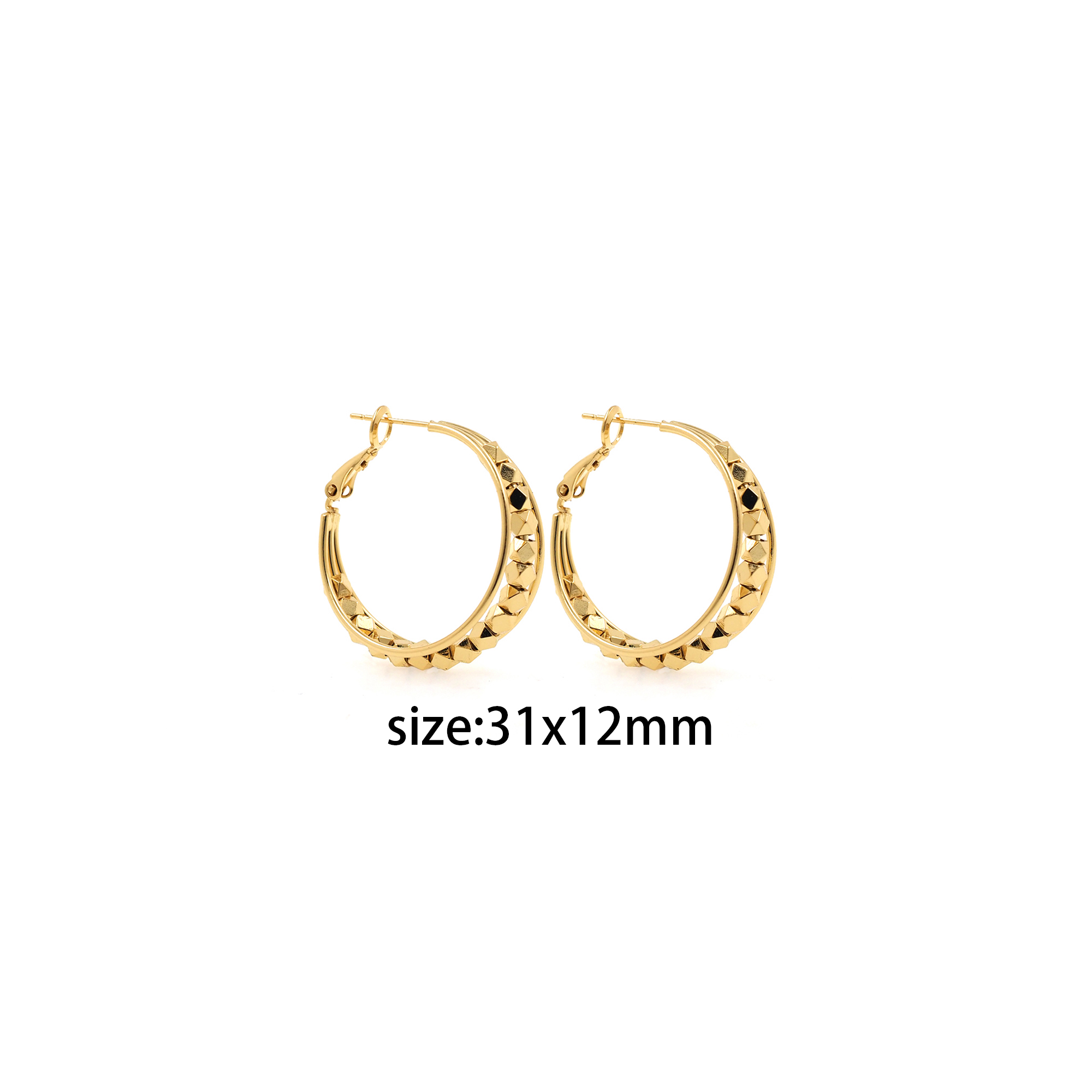 18K Gold Filled Beaded Hoops Earrings,Dainty Hoops,Gold Beaded Hoop Earrings,Minimalist Earrings