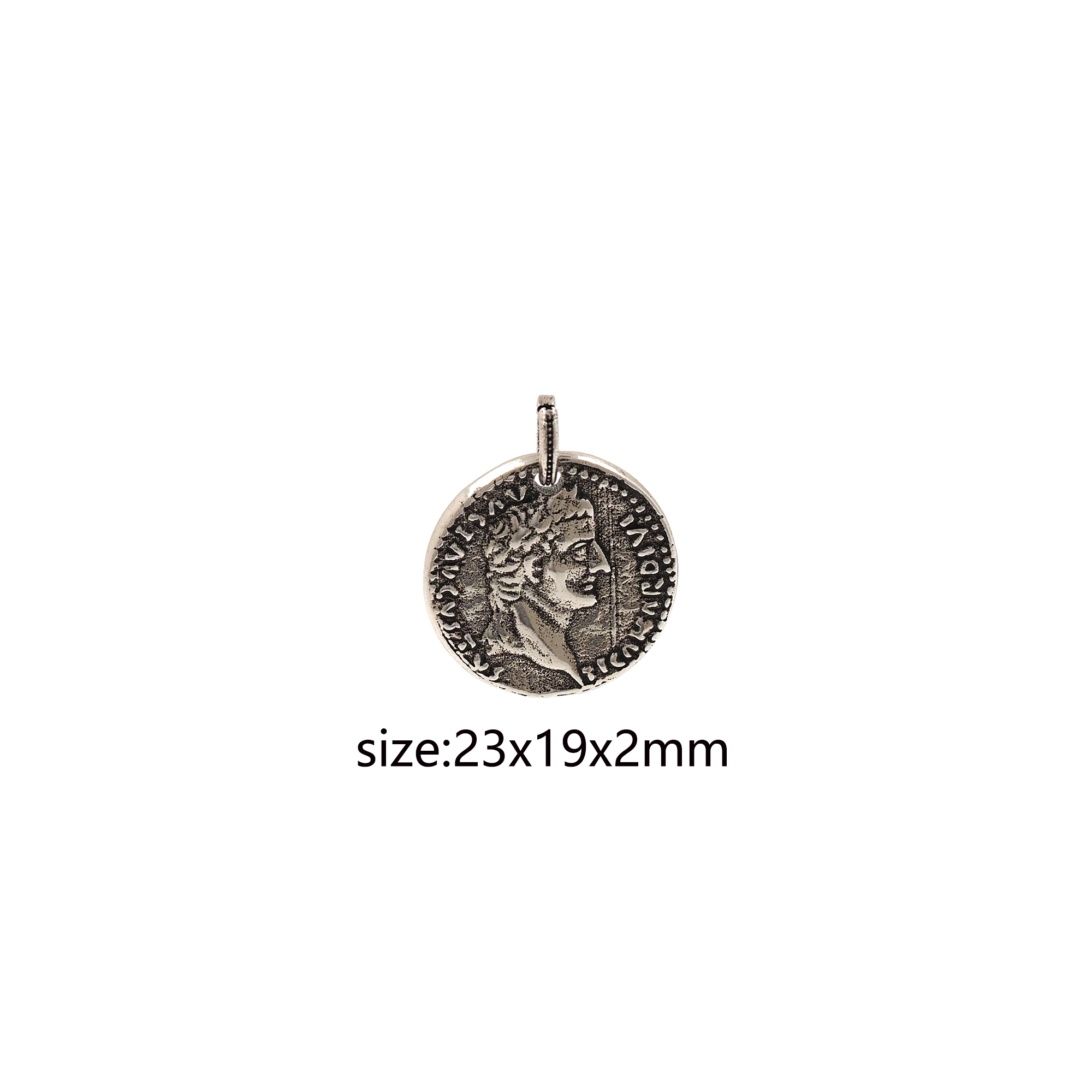 Ancient Silver Vintage Figure Pendant,Portrait Charm Earrings Necklace for DIY Jewelry Making Supply