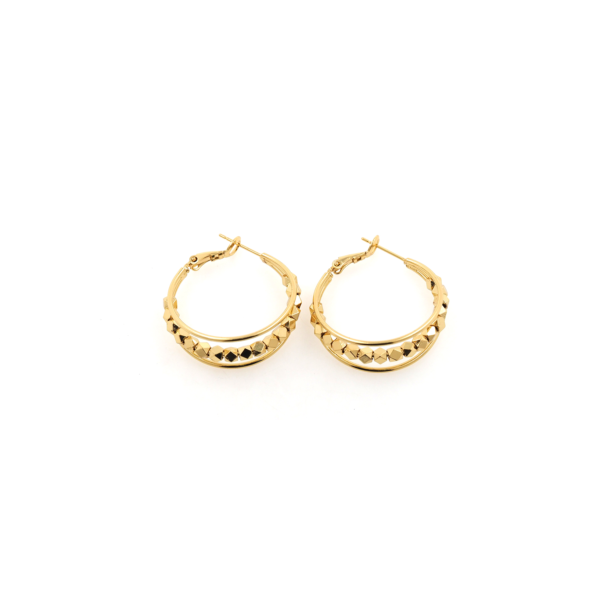 18K Gold Filled Beaded Hoops Earrings,Dainty Hoops,Gold Beaded Hoop Earrings,Minimalist Earrings