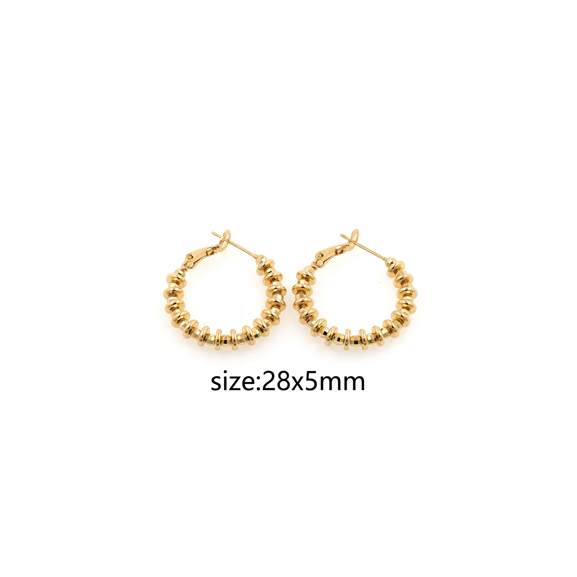 18K Gold Filled Ball Hoops Earrings,Dainty Hoops,Beaded Earrings,Gold Huggies Hoop Earrings,Minimalist Earrings