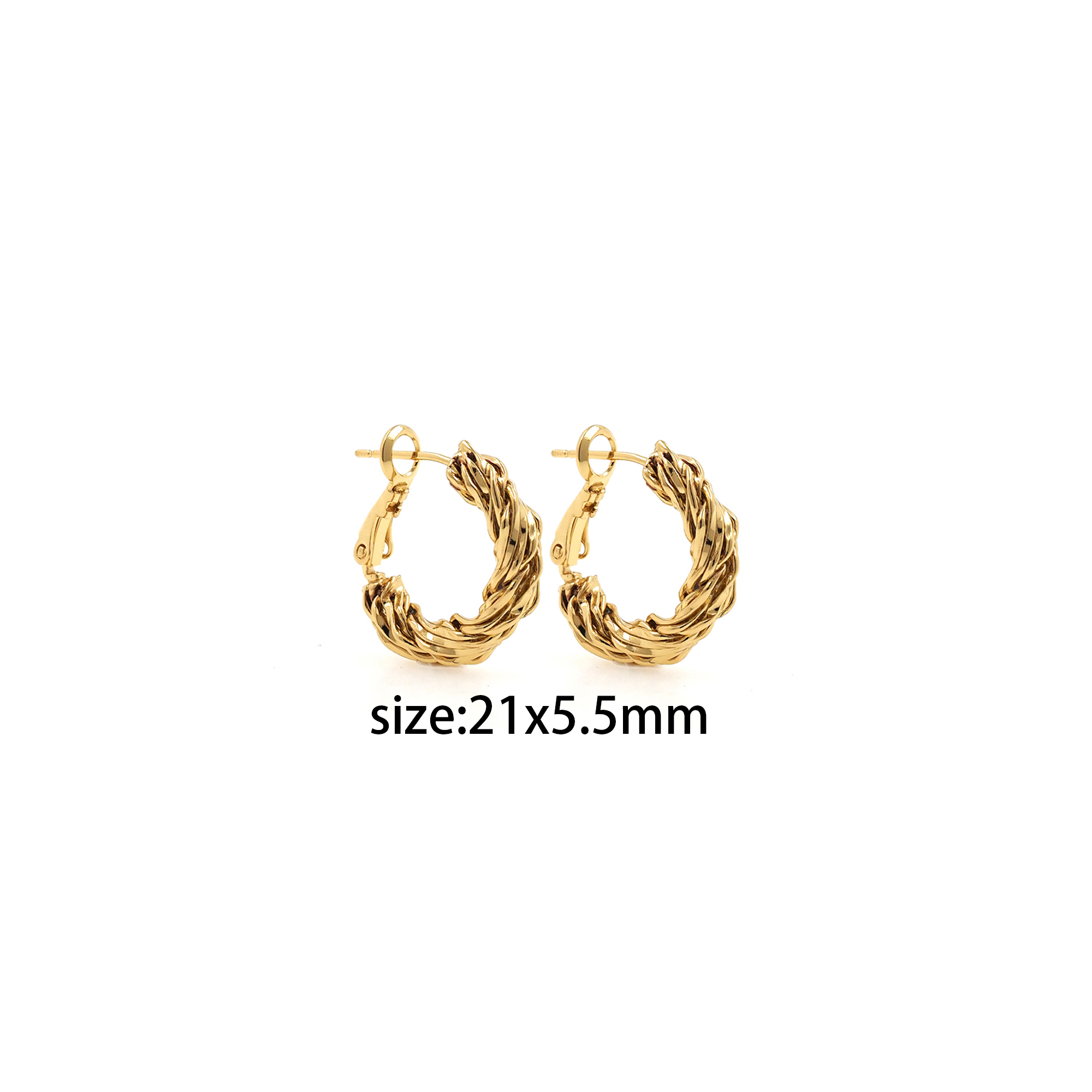18K Gold Filled Twist Hoop Earrings,Dainty Round Earrings,Twisted Hoops,Gold Hoops Huggie,Minimalist Earrings