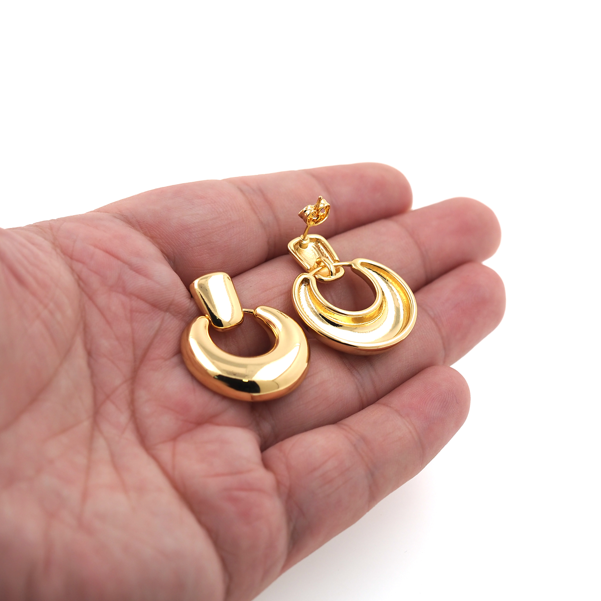 18K Gold Filled Round Stud Earrings,Dangle Earring,Round Earrings,Dainty Earrings,Minimalist Earring,Gift for Wife