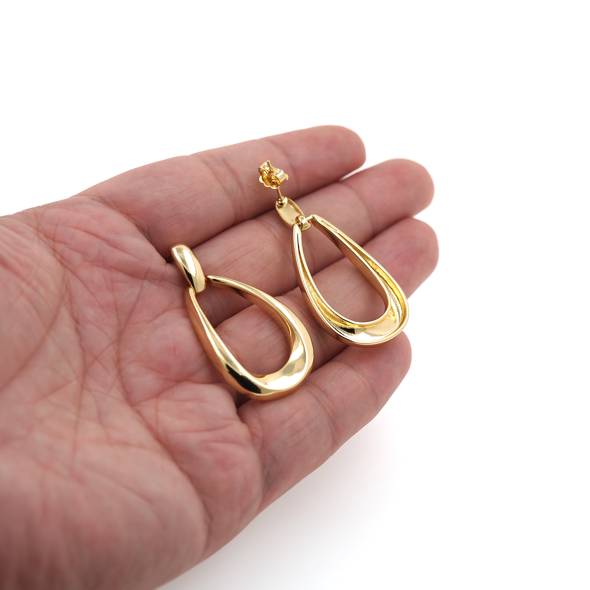 18K Gold Filled Oval Stud Earrings,Dangle Earring,Oval Earrings,Dainty Earrings,Minimalist Earring,Gift for Wife