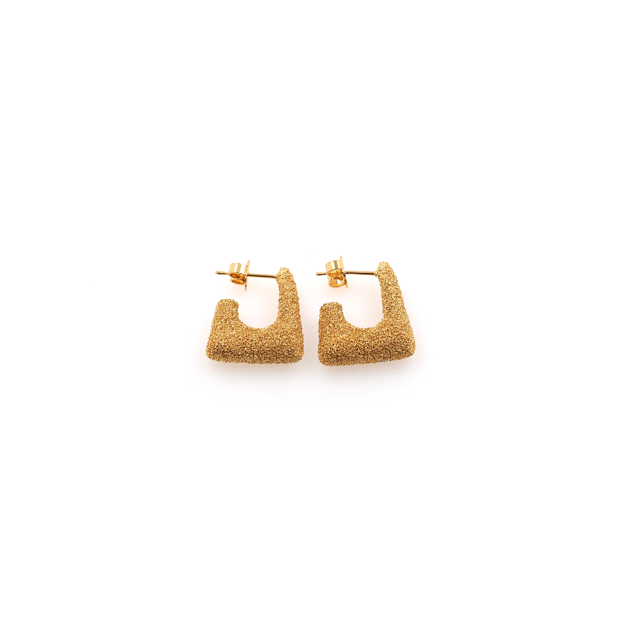 Square Hoops Earrings,18K Gold Filled Thick Hoops,Textured Earrings,Gold Huggies Hoop Earrings,Minimalist Earrings