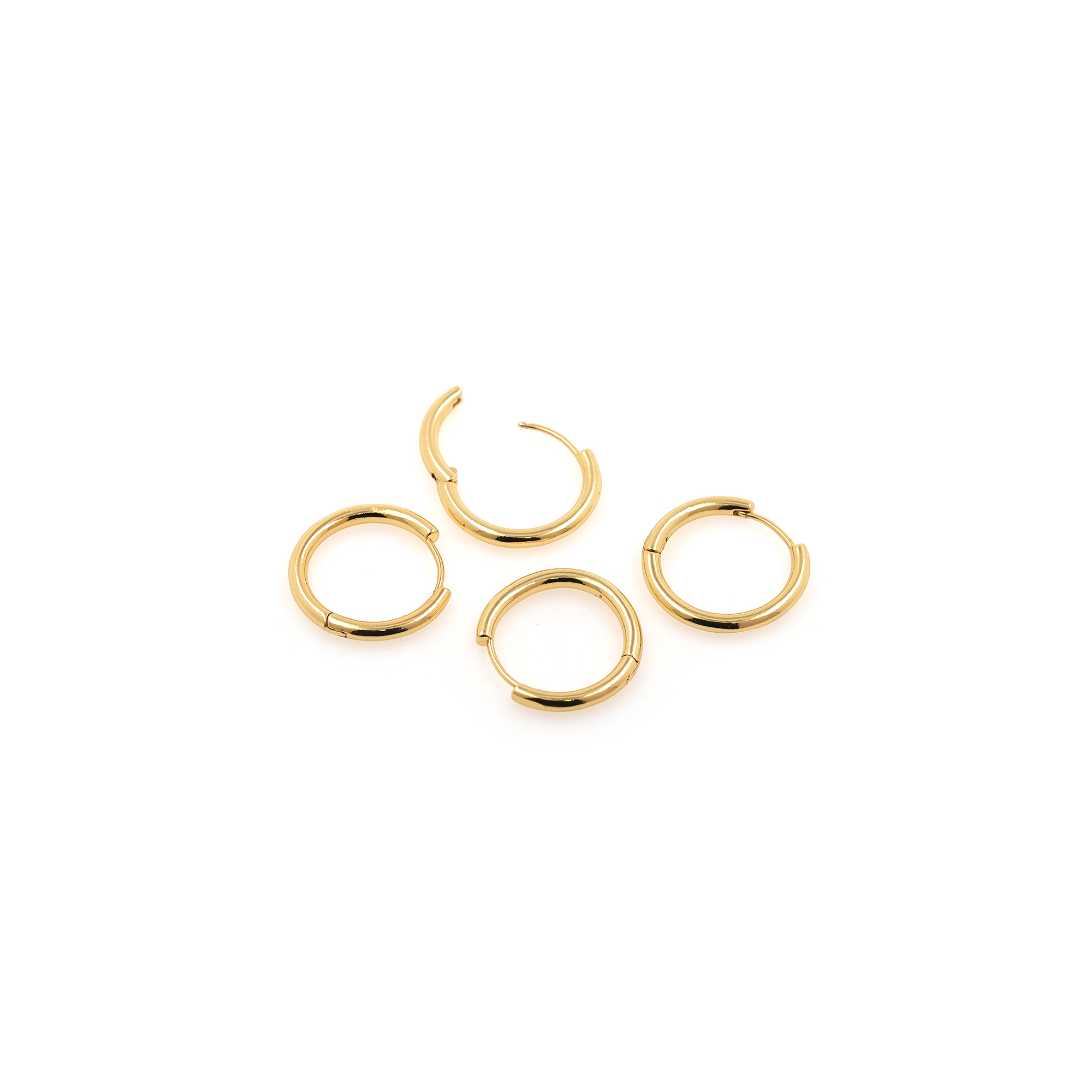 Dainty Thin Earrings,18K Gold Filled Round Hoop Earrings,Gold Hoops,Minimalist Hoops Huggie