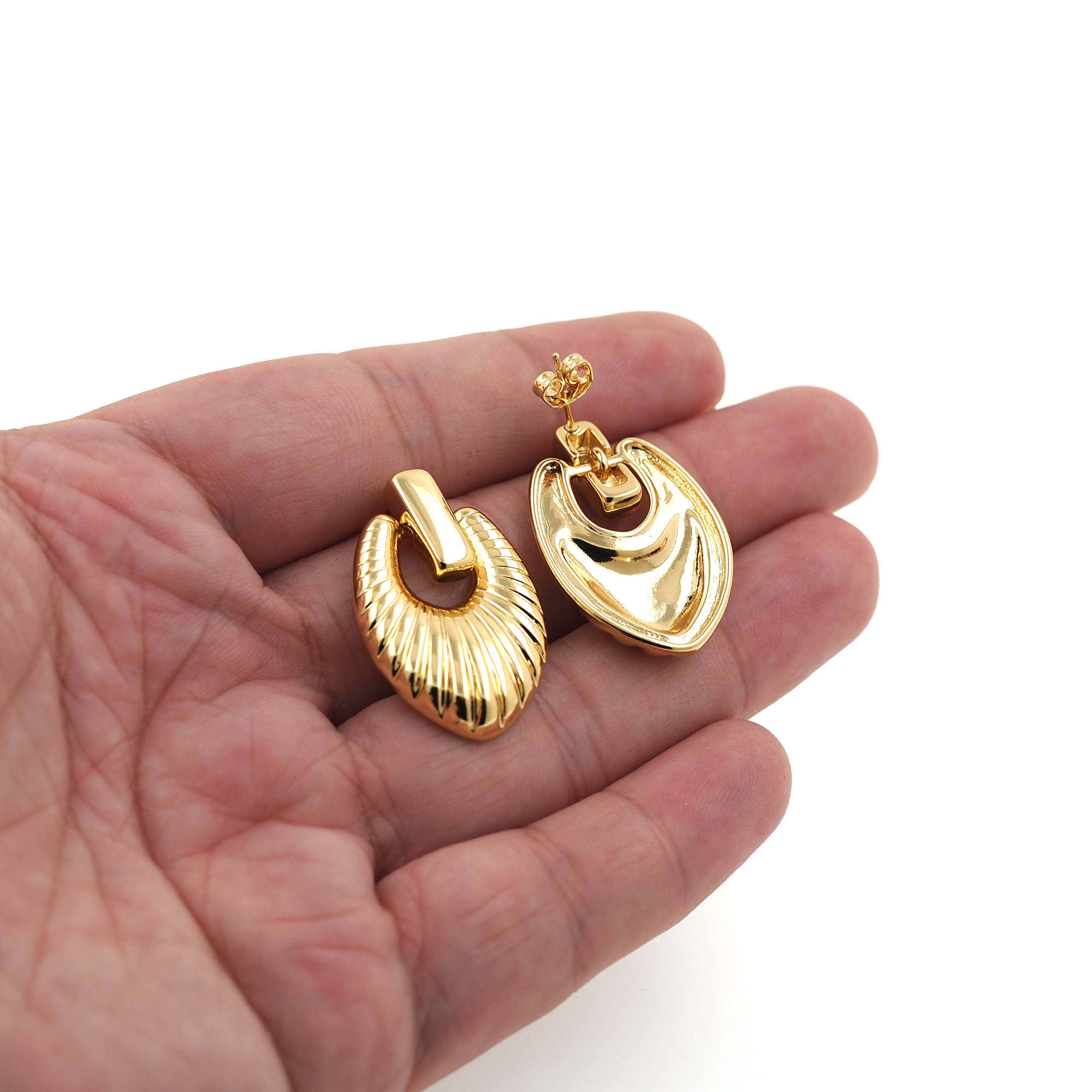 18K Gold Filled Thick Stud Earrings,Geometric Earrings,Dainty Earrings,Minimalist Earring,Gift for Wife