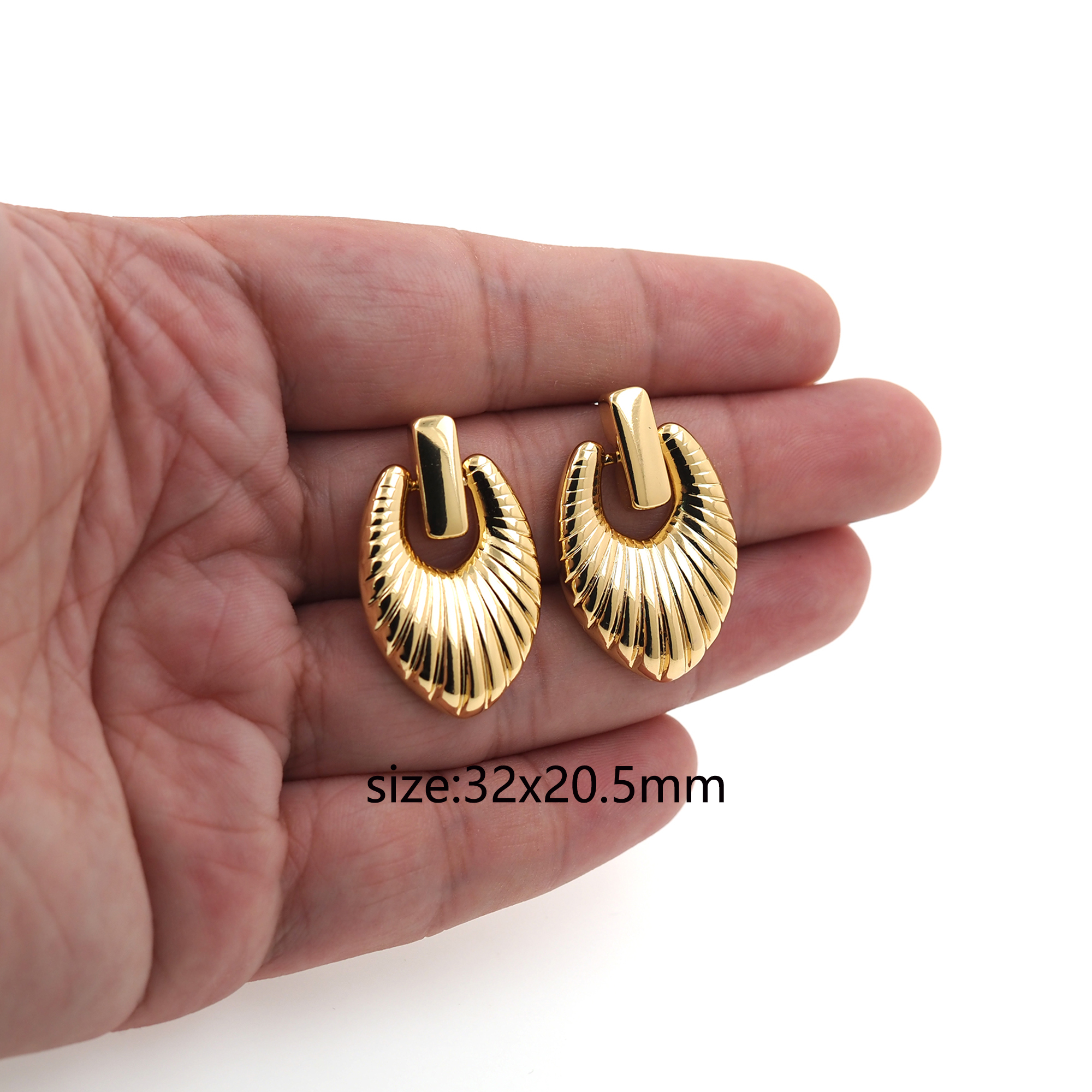 18K Gold Filled Thick Stud Earrings,Geometric Earrings,Dainty Earrings,Minimalist Earring,Gift for Wife