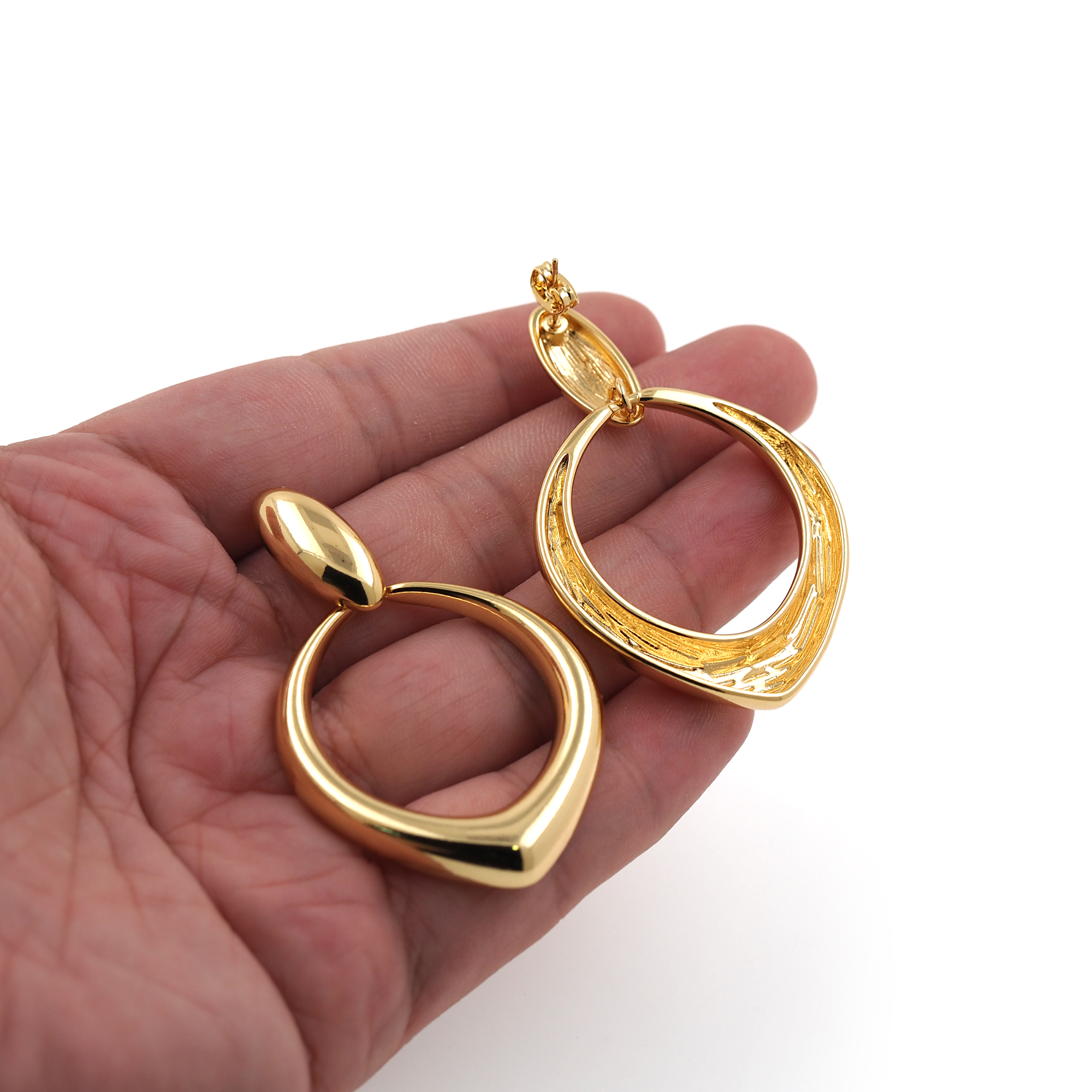 18K Gold Filled Oval Stud Earrings,Dangle Earring,Oval Earrings,Dainty Earrings,Minimalist Earring,Gift for Wife