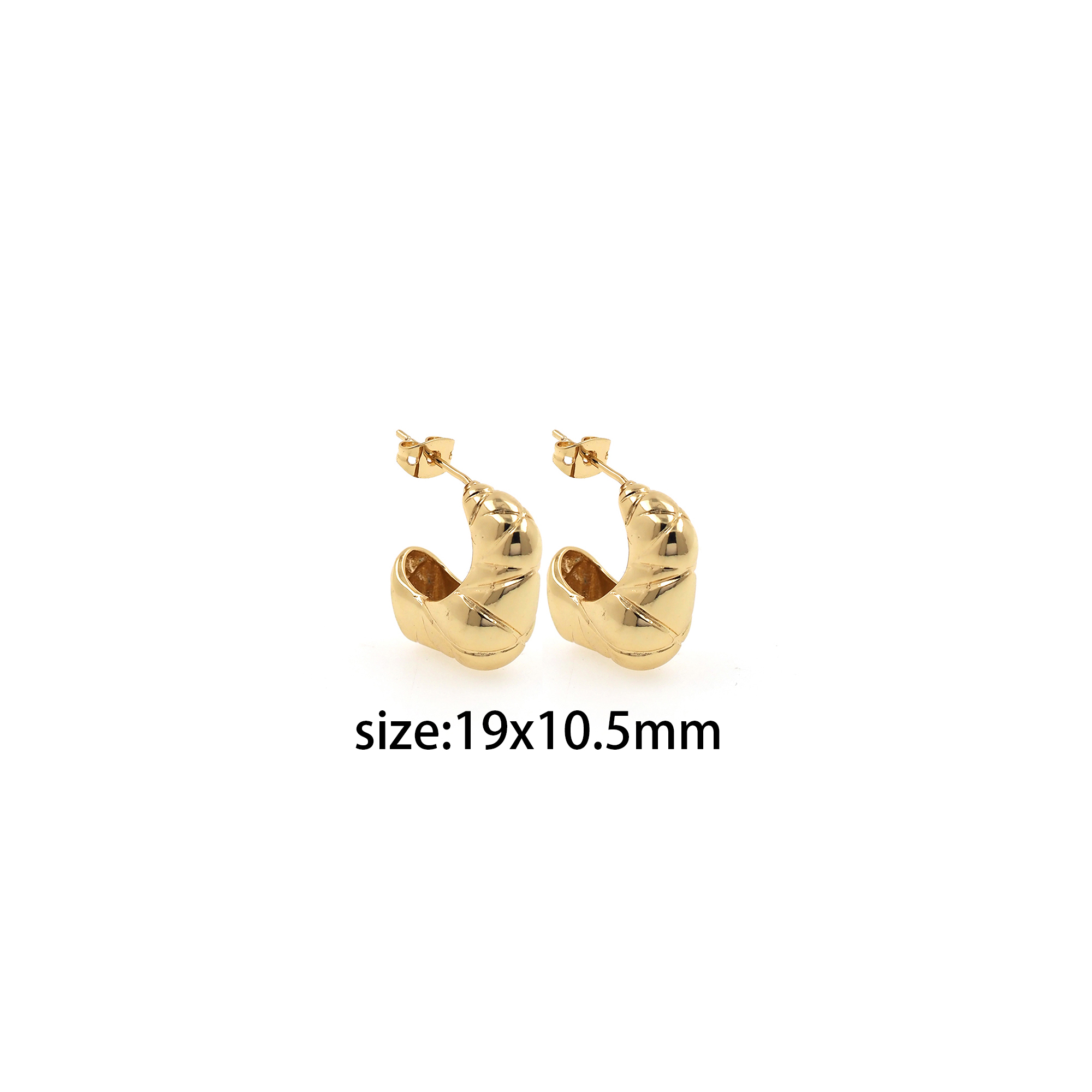 Thick Hoops Earrings,18K Gold Filled Dainty Hoops,Gold Huggies Hoop Earrings,Minimalist Earrings