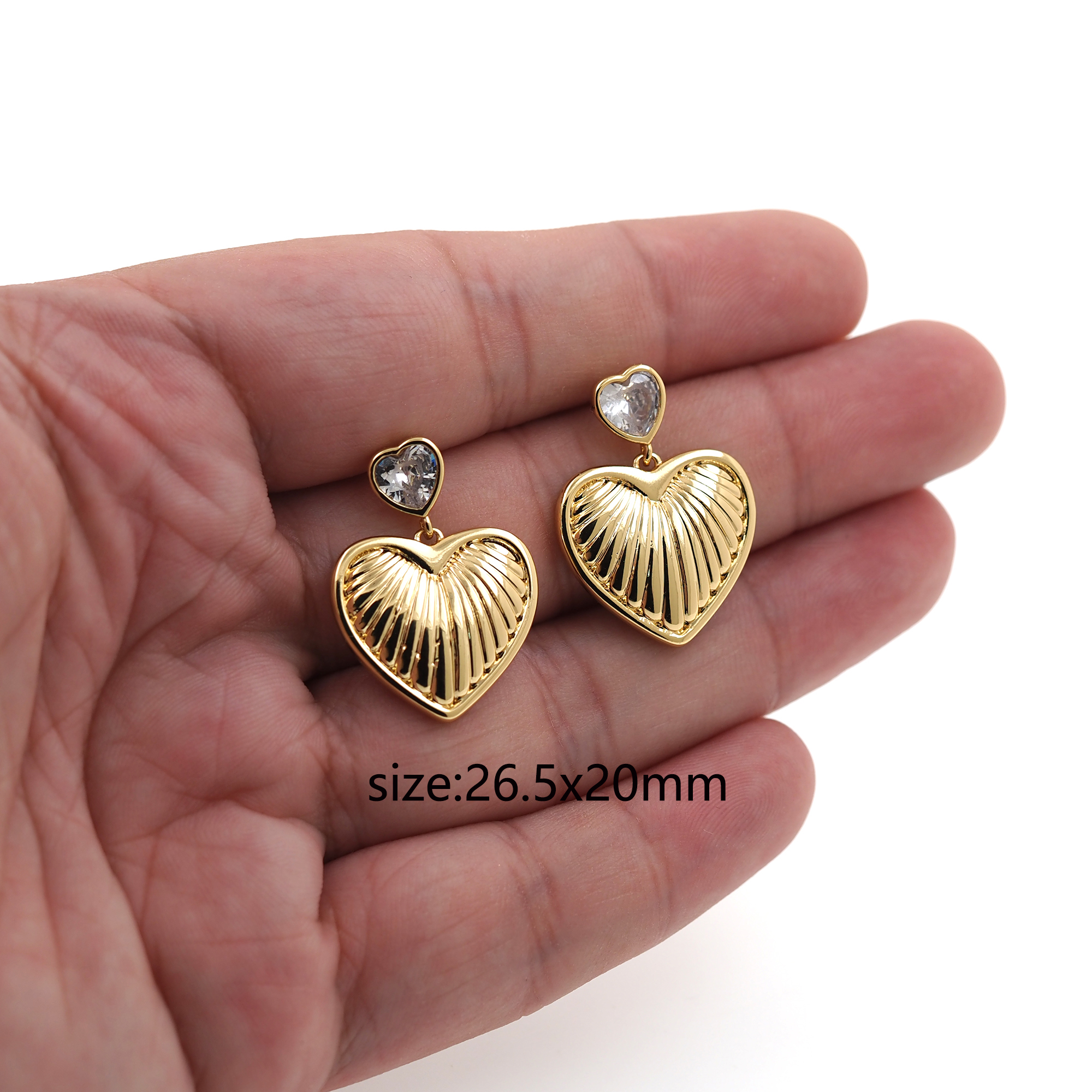 18K Gold Filled Heart Stud Earrings,Dangle Earring,Heart Earrings,Dainty Earrings,Minimalist Earring,Gift for Wife