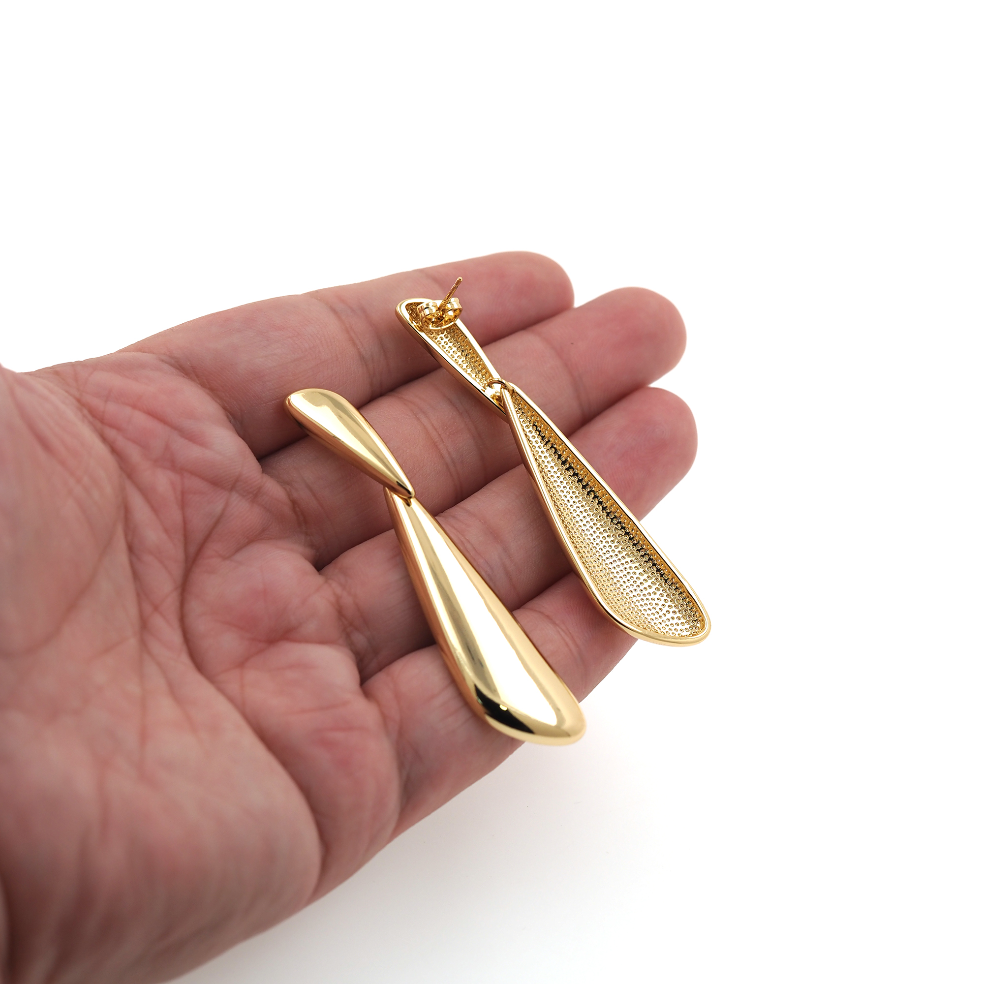 18K Gold Filled Geometric Stud Earrings,Geometric Earrings,Long Earrings,Minimalist Earring,Gift for Wife