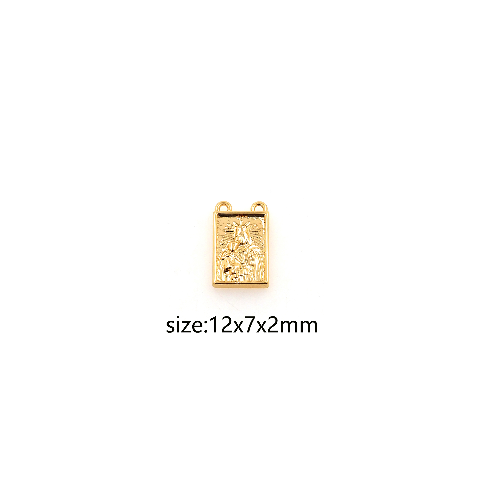 Religious Pendant,18K Gold Filled Religious Charm Earrings Necklace for DIY Jewelry Making Supply