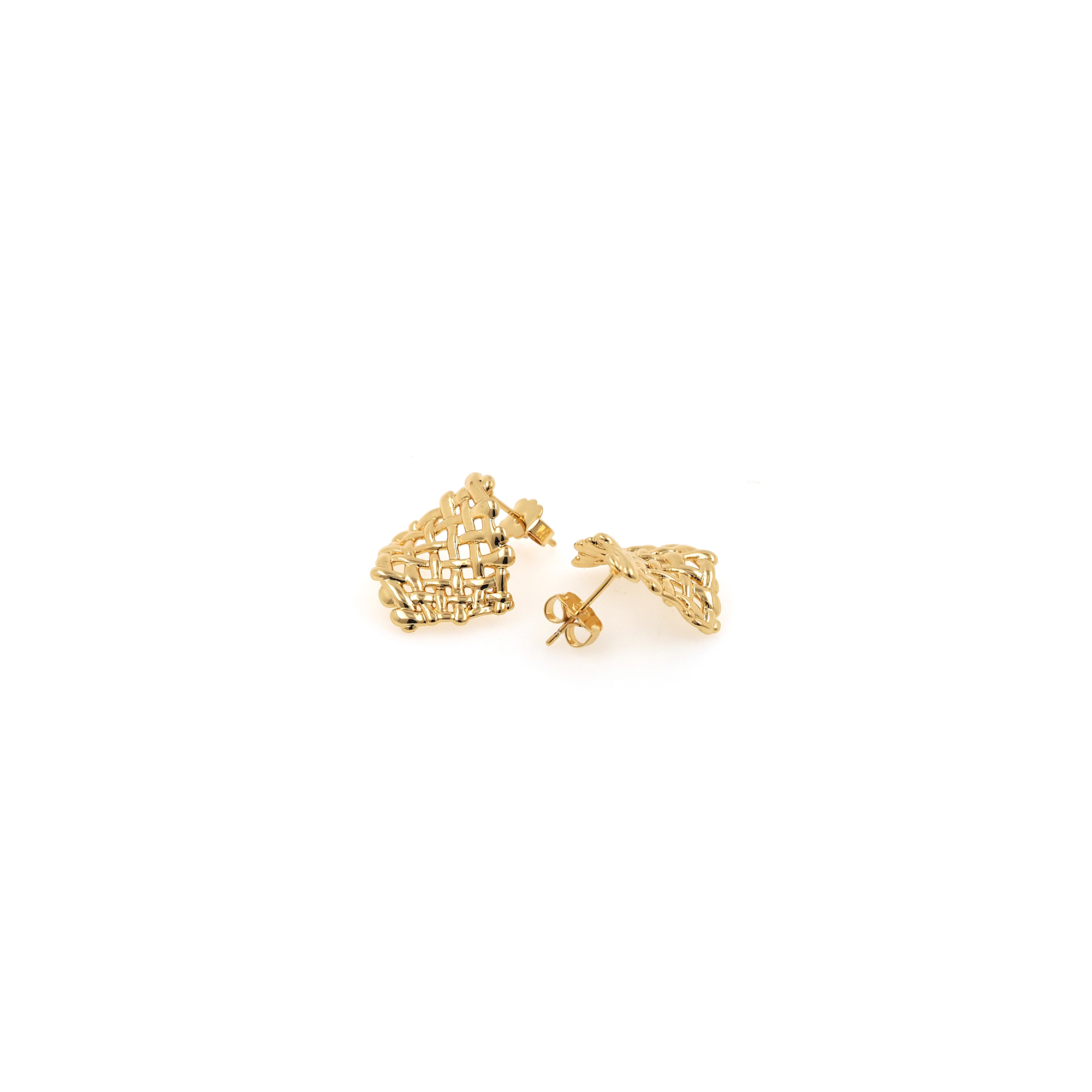 Square Earring,18K Gold Filled Mesh Stud Earrings,Dainty Earrings,Gold Stud Earrings,Minimalist Earrings