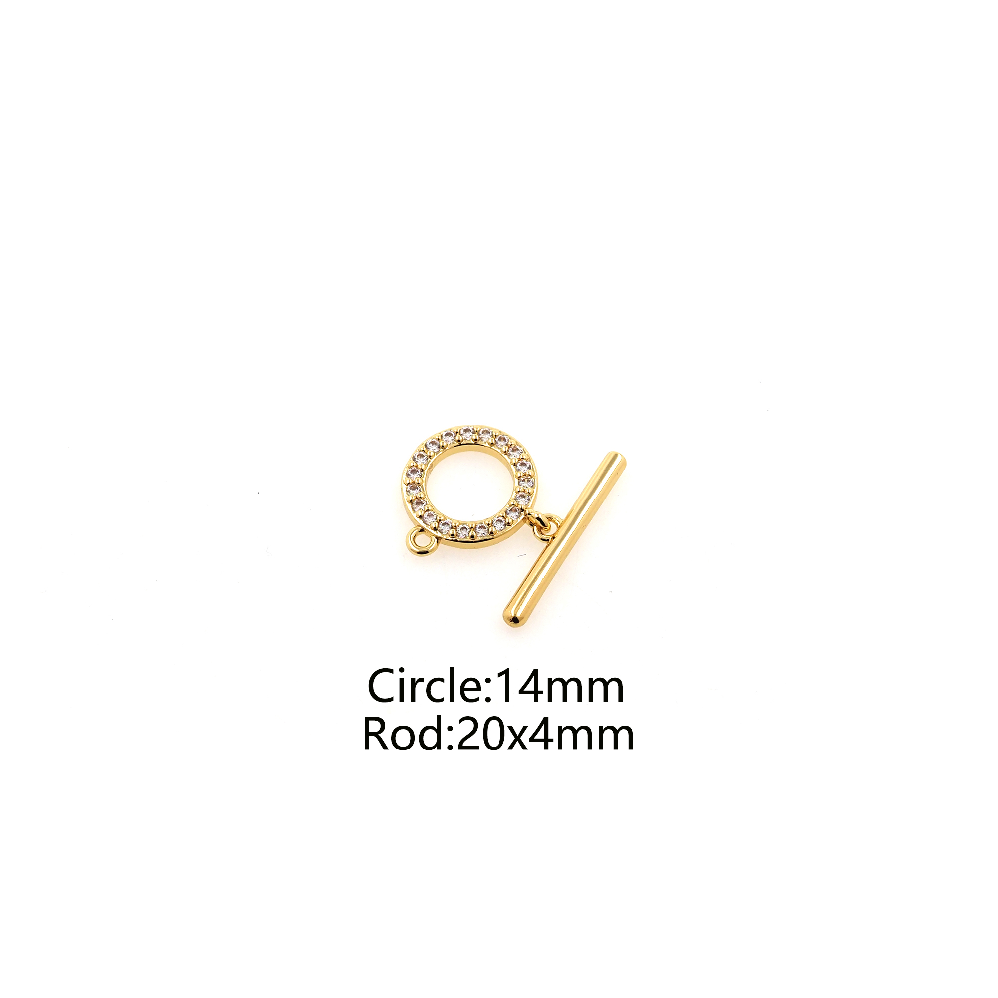 18K Gold Filled Round OT Clasps,Toggle Buckle Bracelet Necklace for DIY Jewelry Finding Necklace Bracelet