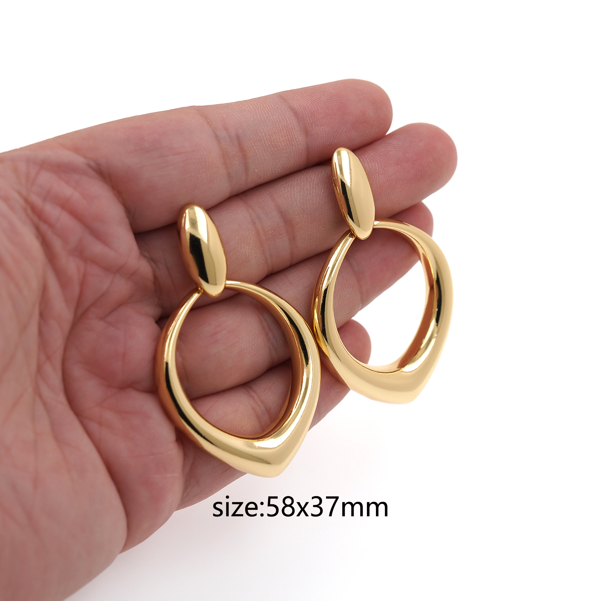 18K Gold Filled Oval Stud Earrings,Dangle Earring,Oval Earrings,Dainty Earrings,Minimalist Earring,Gift for Wife