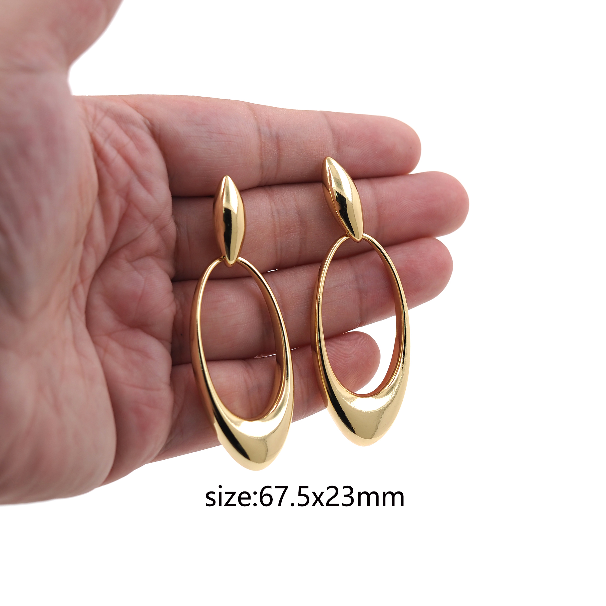 18K Gold Filled Oval Stud Earrings,Dangle Earring,Oval Earrings,Line Earrings,Minimalist Earring,Gift for Wife