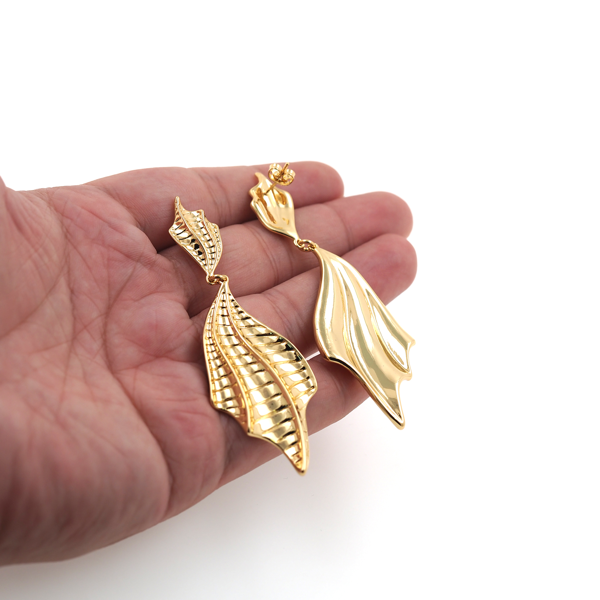 18K Gold Filled Geometric Stud Earrings,Geometric Earrings,Long Earrings,Minimalist Earring,Gift for Wife