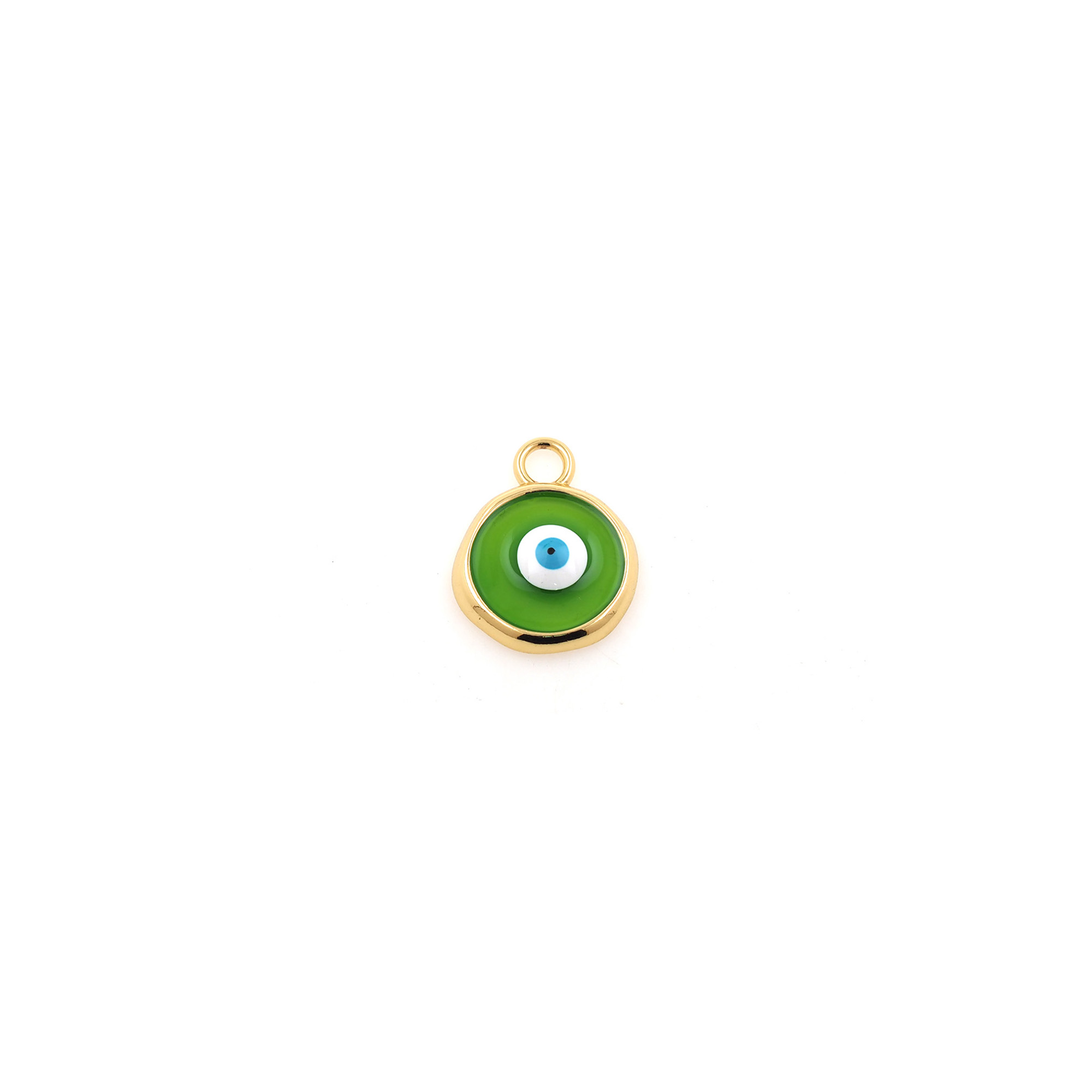 Enamel Evil Eye Charm,18K Gold Filled Evil Eye Pendant,Amulet Earrings Necklace for DIY Jewelry Making Supply