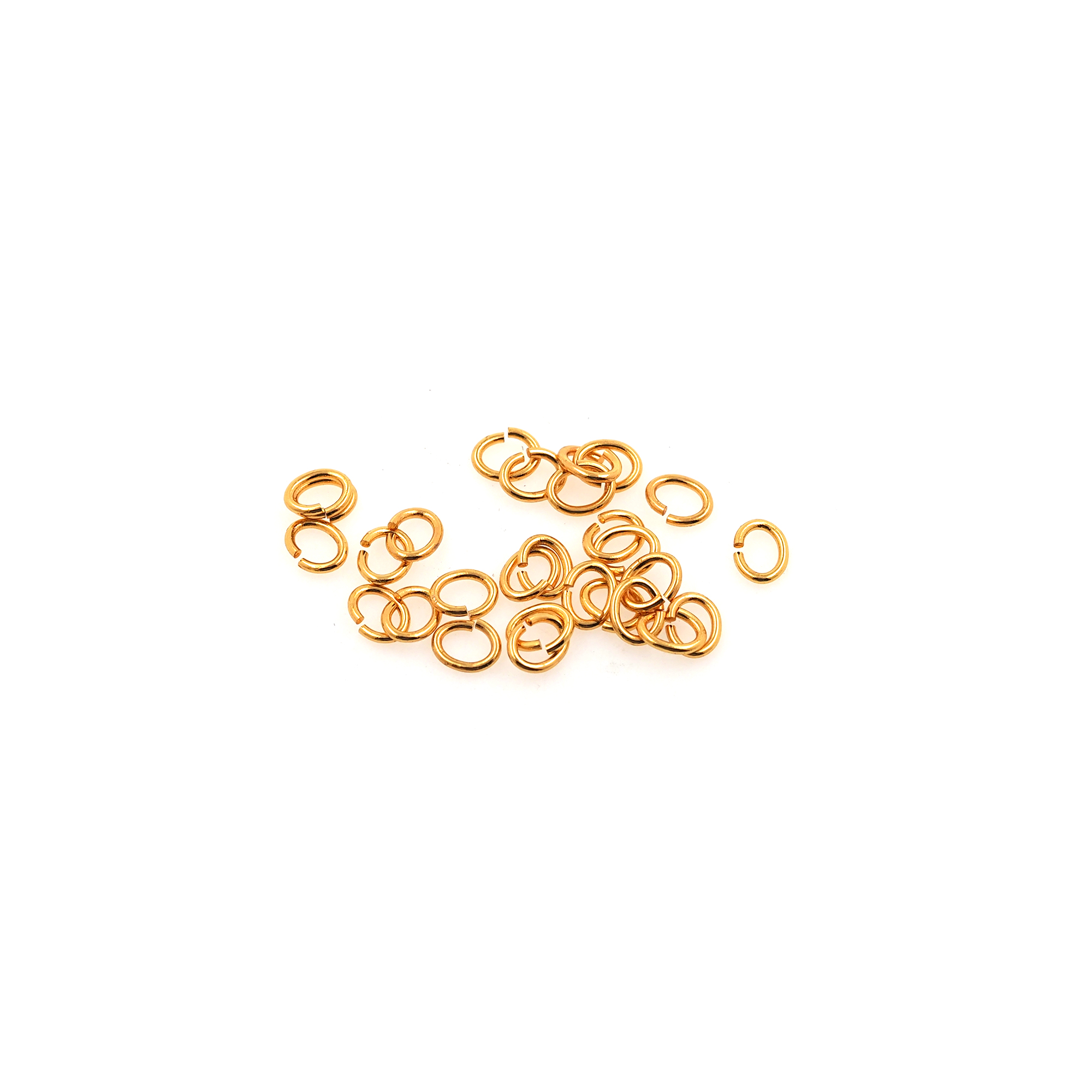 18K Gold Filled Jump Rings,Dainty O Shaped Open Jump Rings Bulk,Gold Split Rings for DIY Jewelry Making Supply Findings