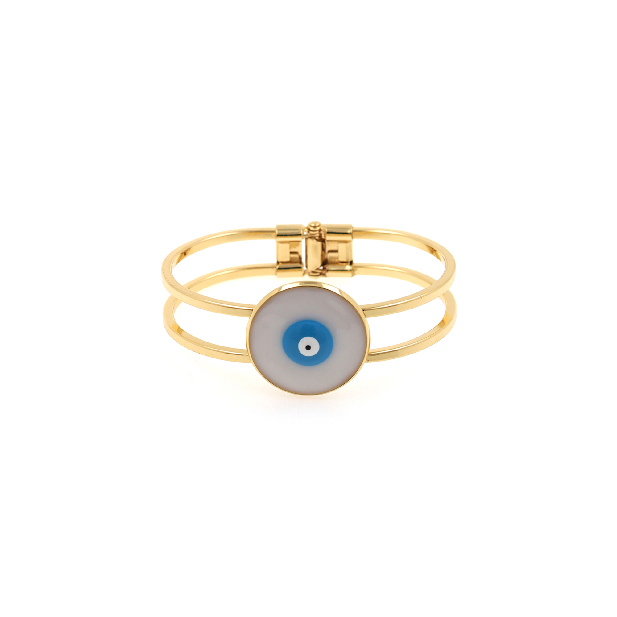18K Gold Filled Evil Eye Bangle Bracelet,Enamel Bracelet,Cuff Bangle Bracelet For Women,Minimalist Bracelet,Everyday Bracelet,Gift for Her