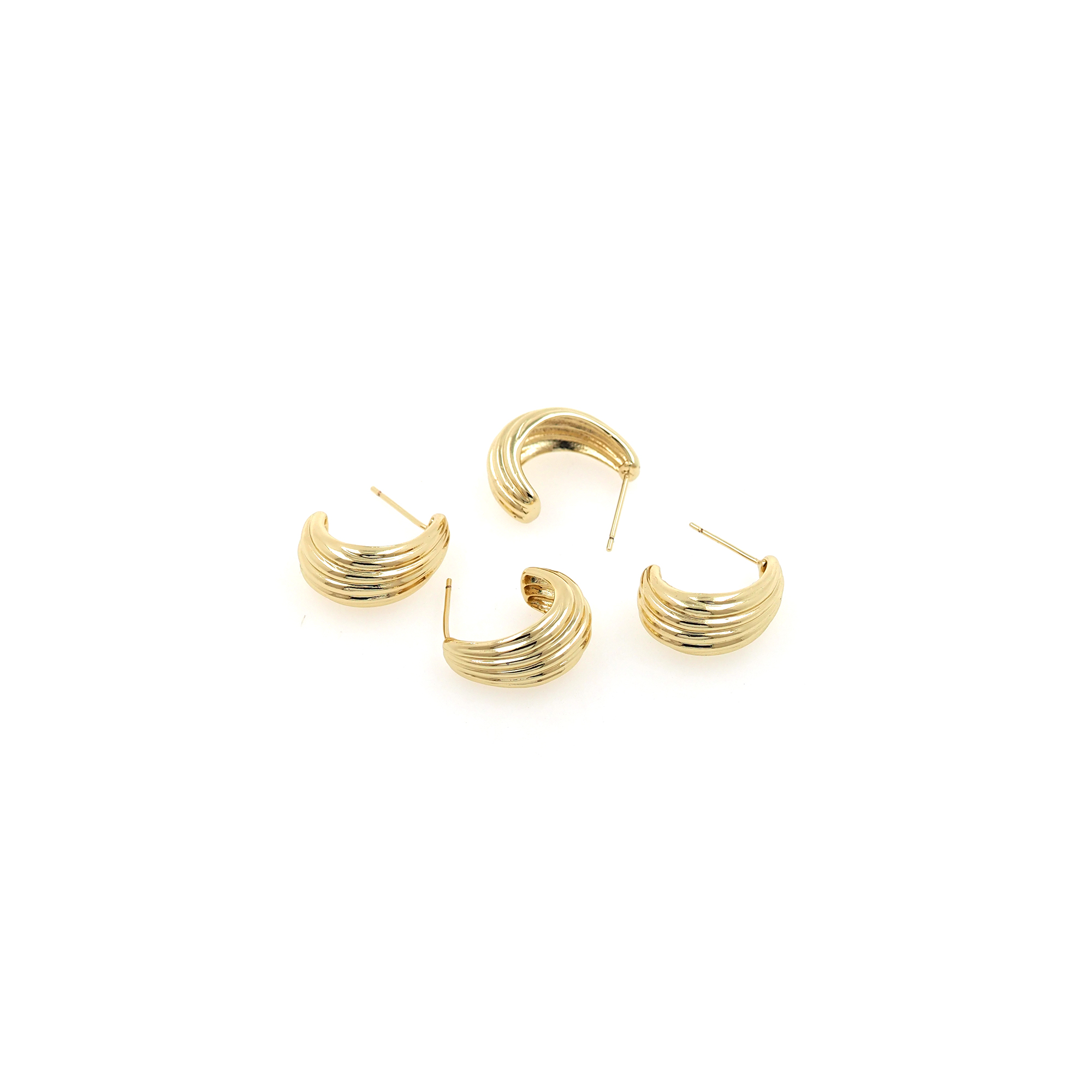 18K Gold Filled Thick Hoops,Dainty Hoops,Gold Huggies Hoop Earrings,Minimalist Earrings