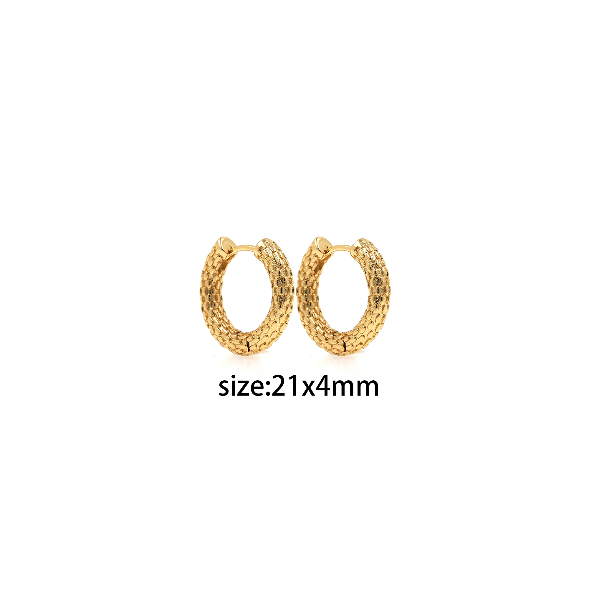 Dainty Thick Earrings,18K Gold Filled Round Hoop Earrings,Gold Hoops,Minimalist Hoops Huggie