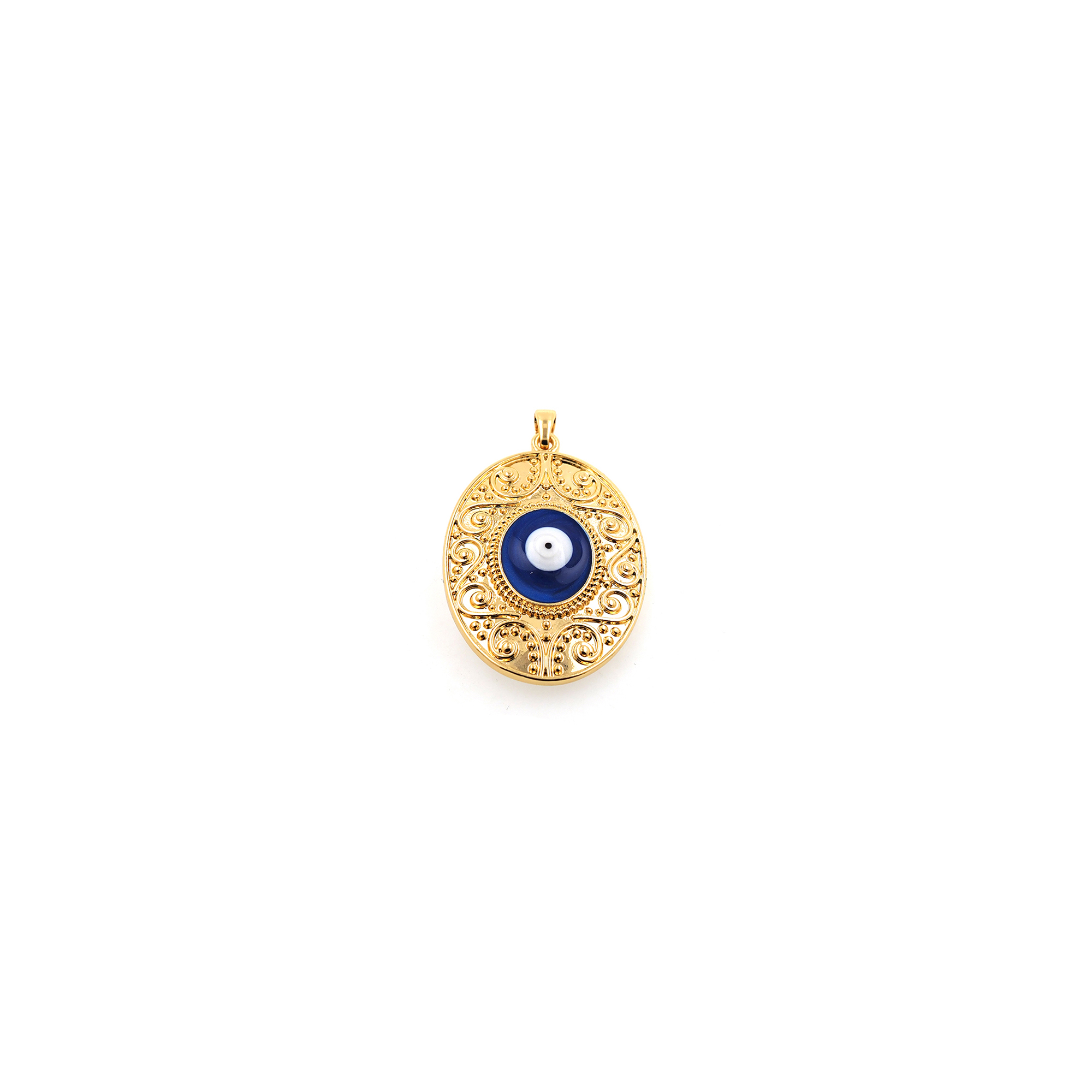 Enamel Evil Eye Charm,18K Gold Filled Evil Eye Pendant,Amulet Earrings Necklace for DIY Jewelry Making Supply