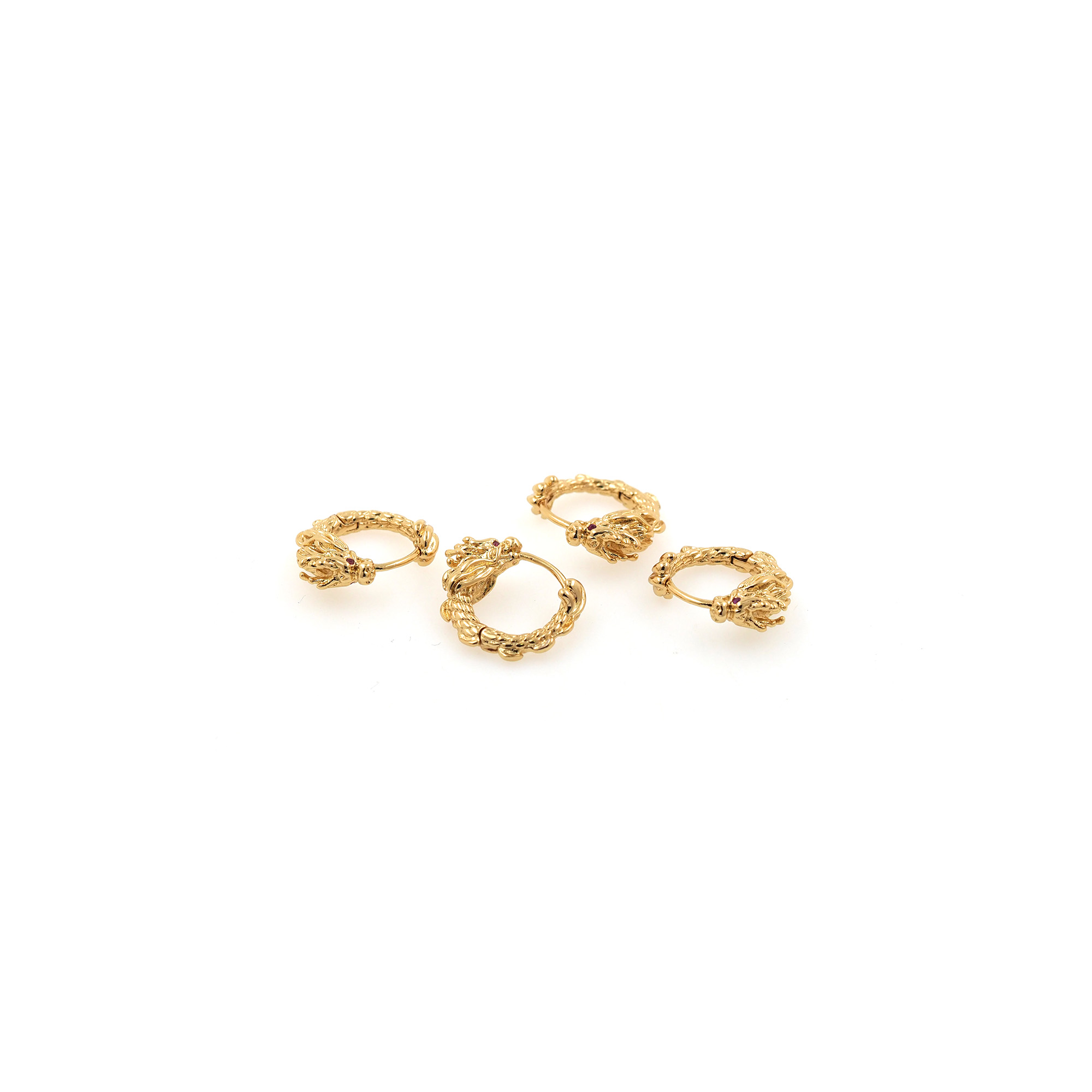 18K Gold Filled Dragon Hoop Earrings,Dainty Earrings,Gold Dragon Hoops,Minimalist Earrings