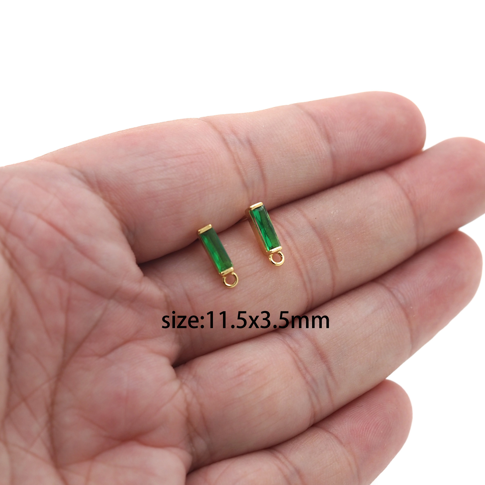 18K Gold Filled Rectangle Stud Earrings,Dainty Earrings,Minimalist Earring,DIY Jewelry Making Supply