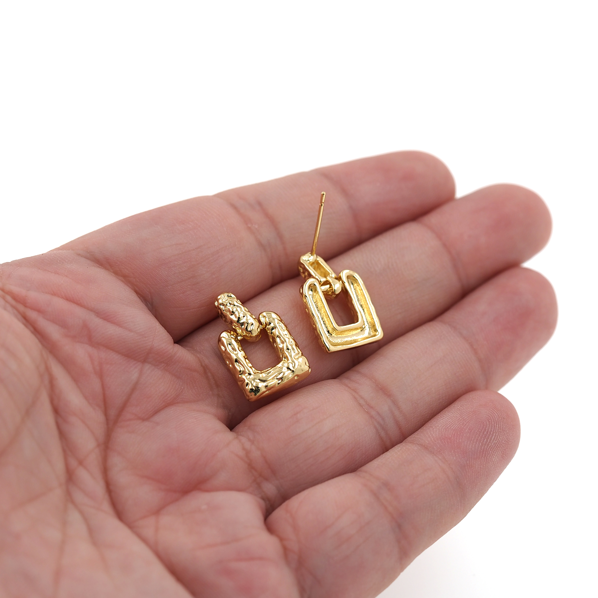 18K Gold Filled Square Stud Earrings,Square Earrings,Dainty Earrings,Minimalist Earring,Gift for Wife