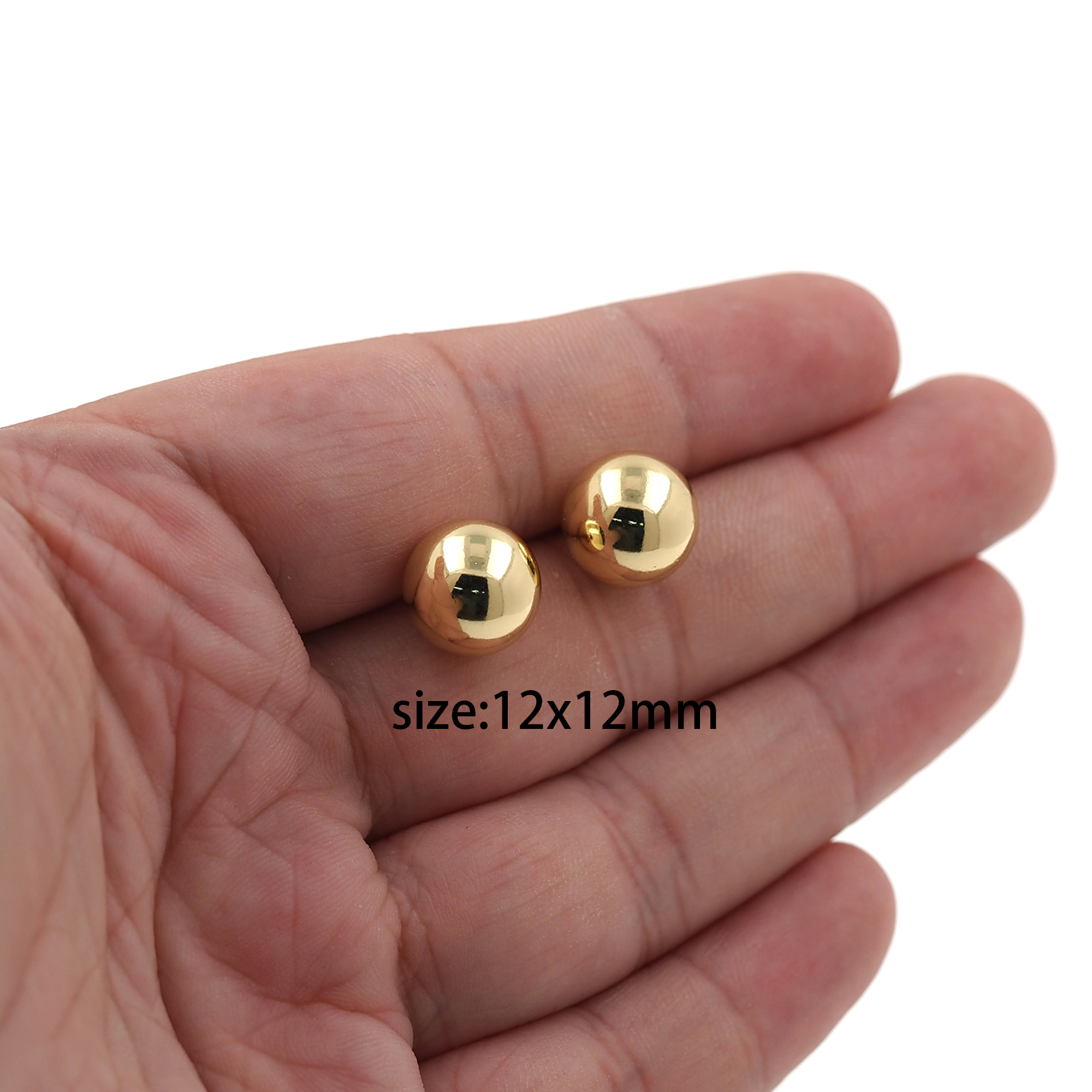 18K Gold Filled Ball Stud Earrings,Round Stud,Dainty Earrings,Ball Earrings,Minimalist Earring,Gift for Wife