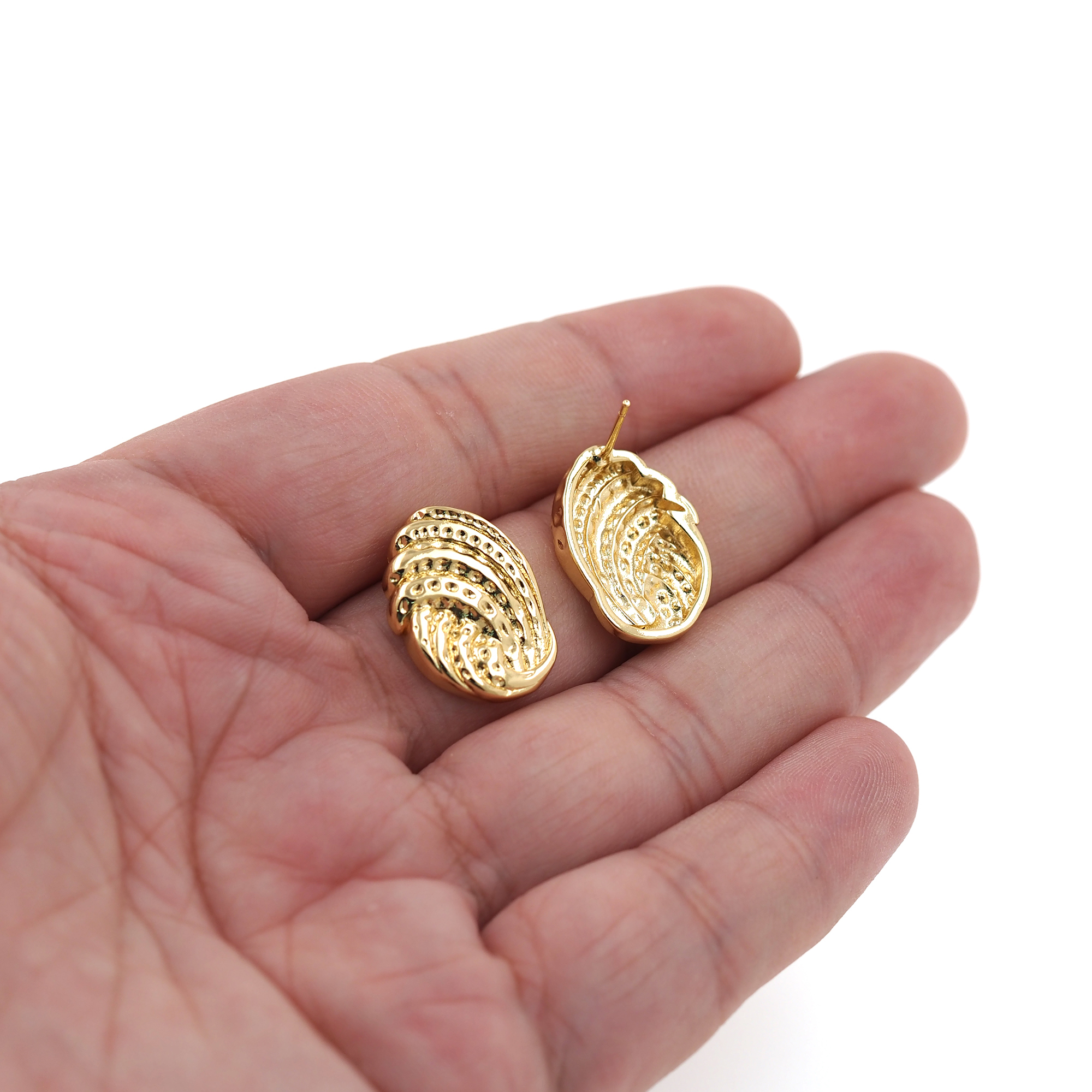 18K Gold Filled Oval Stud Earrings,Oval Earrings,Dainty Earrings,Minimalist Earring,Gift for Wife