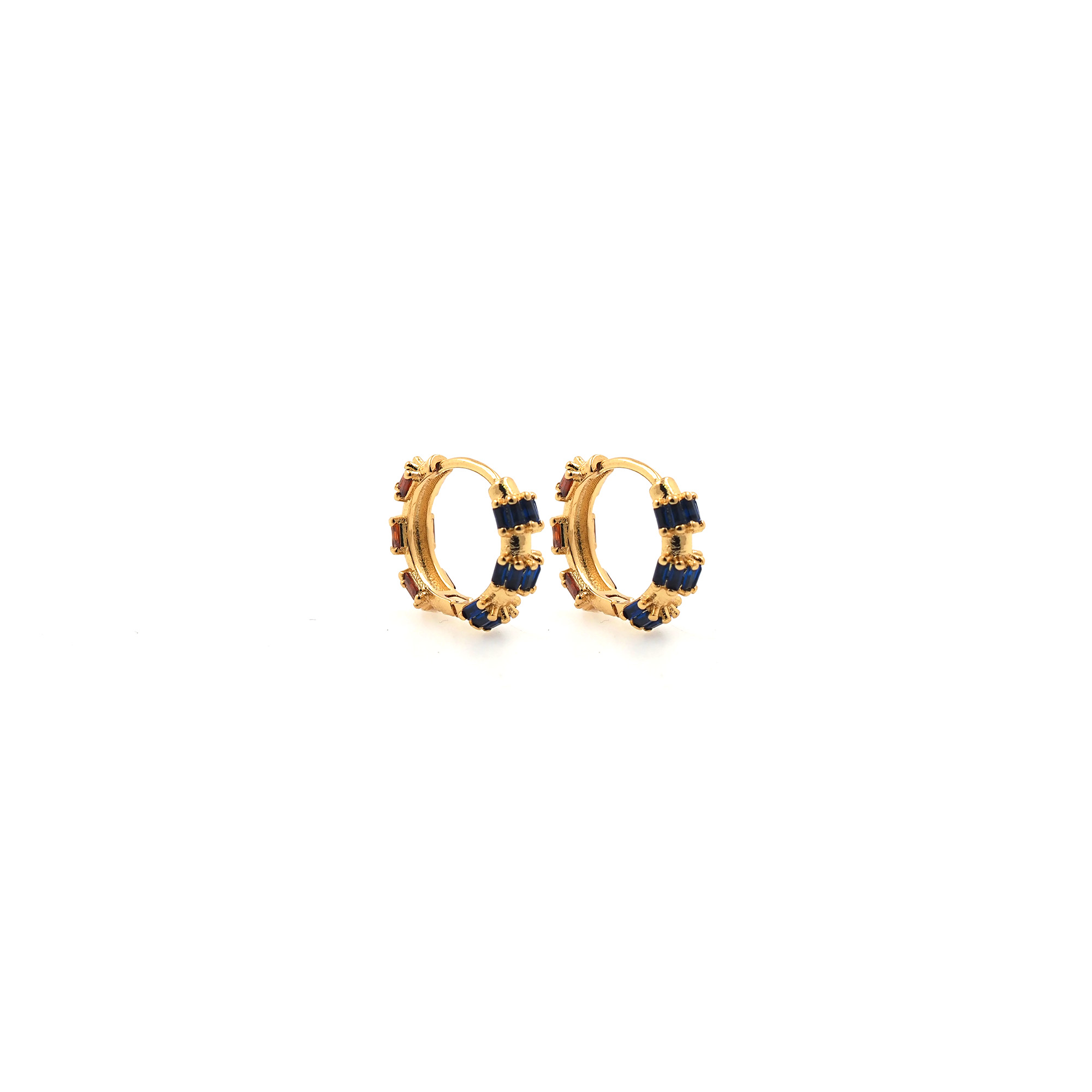 18K Gold Filled Round CZ Hoop Earrings,Dainty Zirconia Earrings,Gold Hoops,Dainty CZ Hoops Huggie