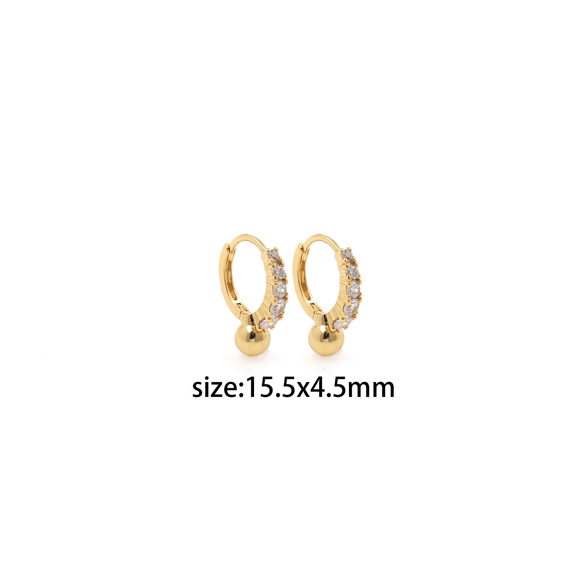 18K Gold Filled Round CZ Hoop Earrings,Dainty Zirconia Earrings,Gold Hoops,Dainty CZ Hoops Huggie