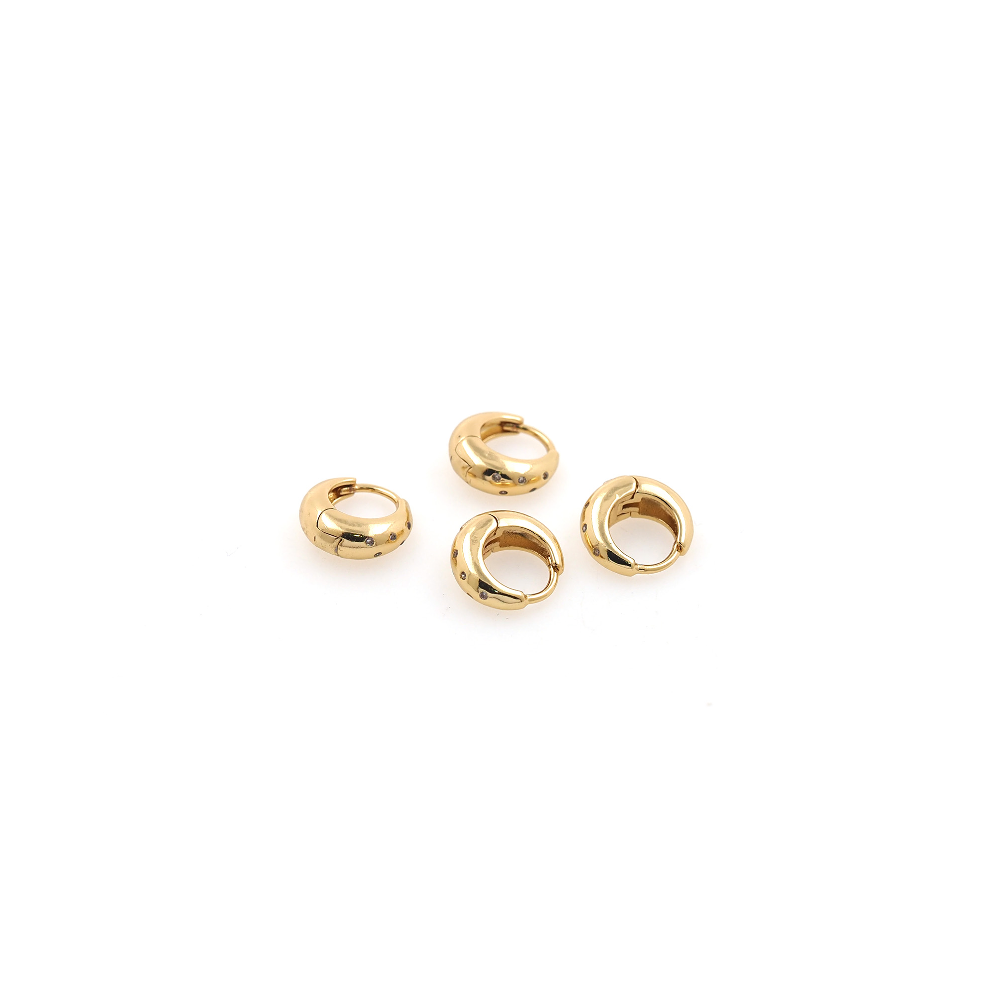 18K Gold Filled Thick Hoops,Dainty Hoops,Gold Huggies Hoop Earrings,Minimalist Earrings