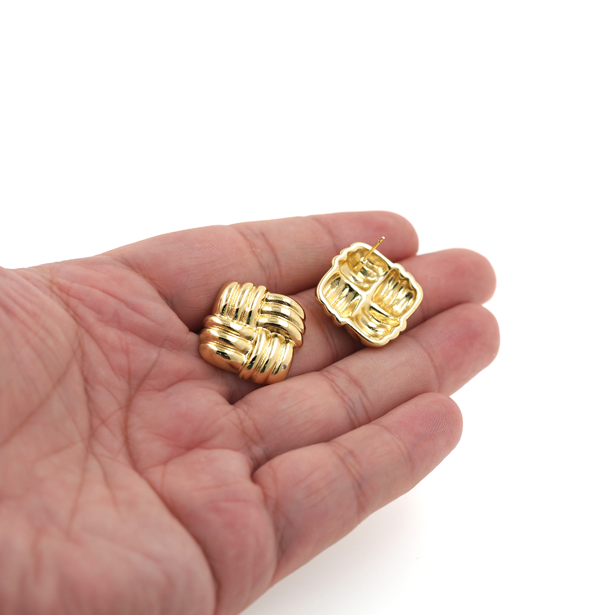 18K Gold Filled Square Stud Earrings,Square Earrings,Dainty Earrings,Minimalist Earring,Gift for Wife