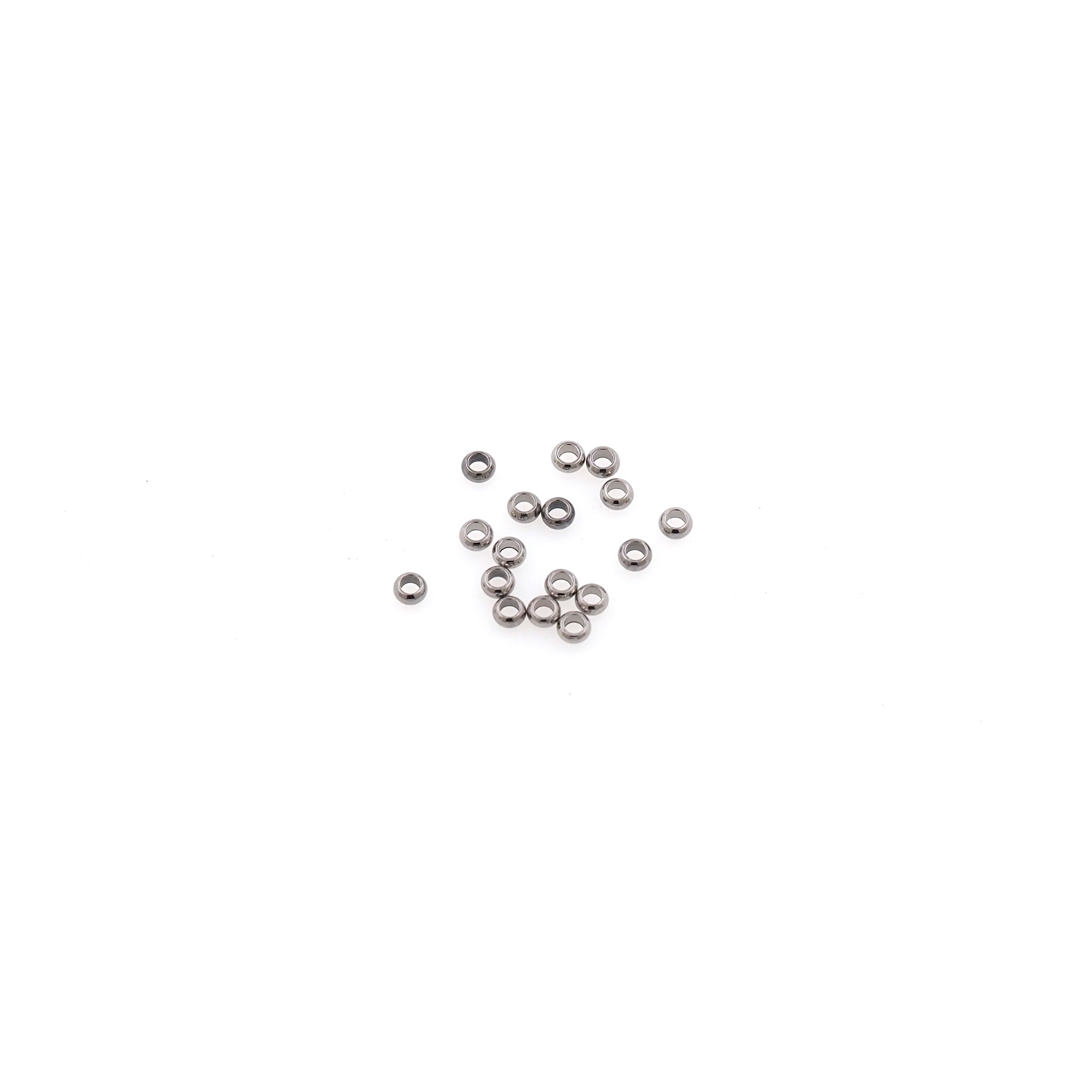 Stainless Steel Round Spacer Beads,Flat Bead,Round Flat Bead for Bracelet Jewelry Necklace Making Supply