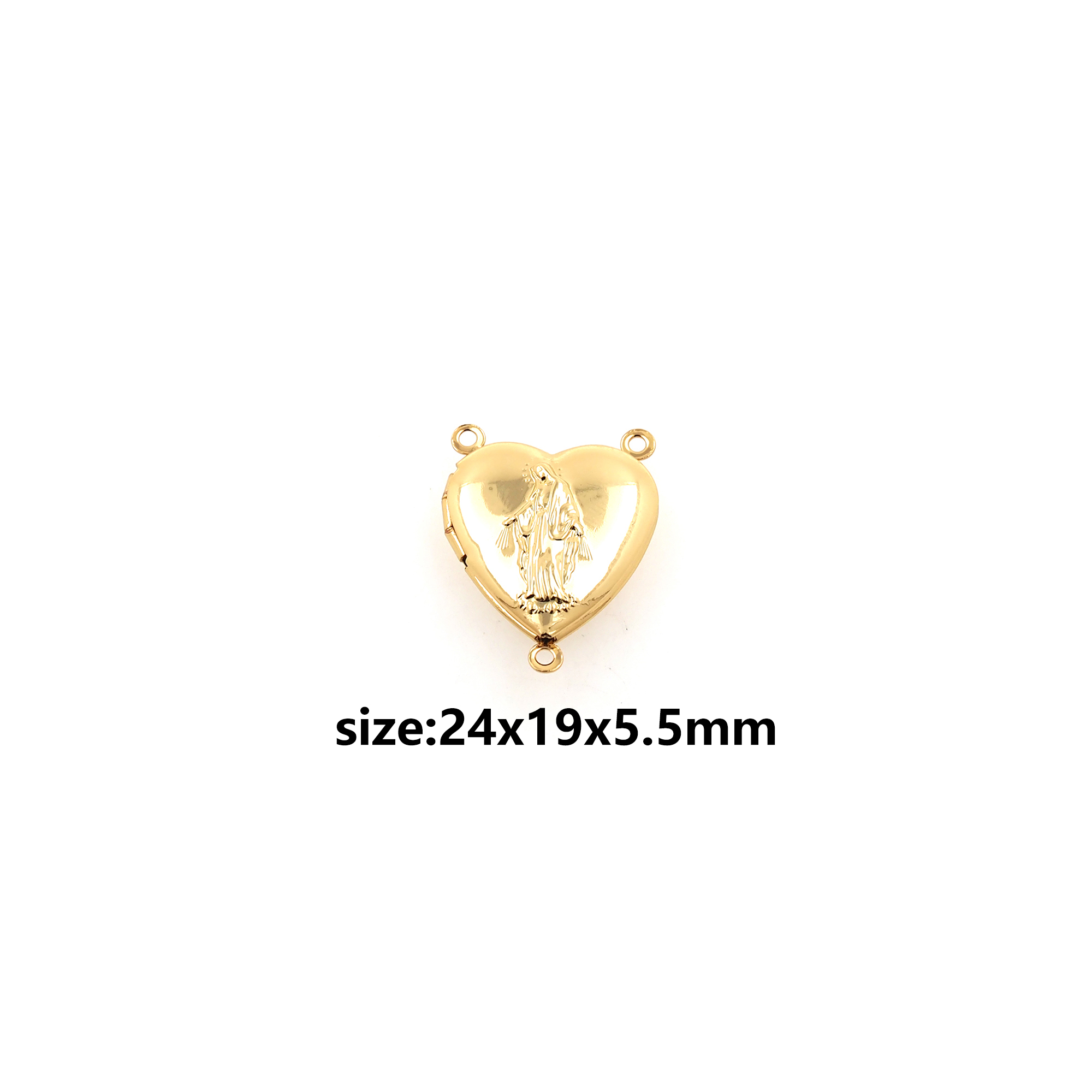 18K Gold Filled Virgin Mary Pendant,Religious Chamr Earrings Necklace for DIY Jewelry Making Supply