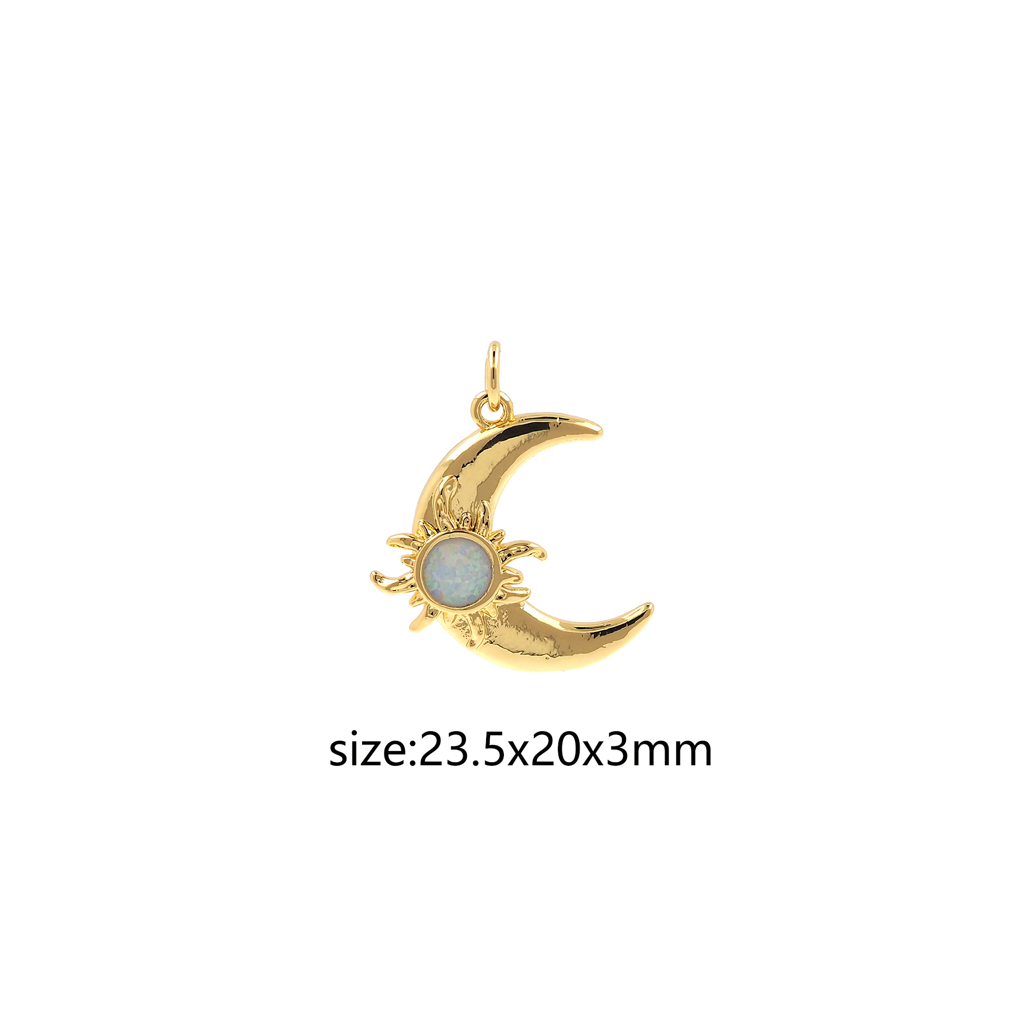 18K Gold Filled Sun Moon Pendant,Dainty Celestial Charm Earrings Necklace for DIY Jewelry Making Supply