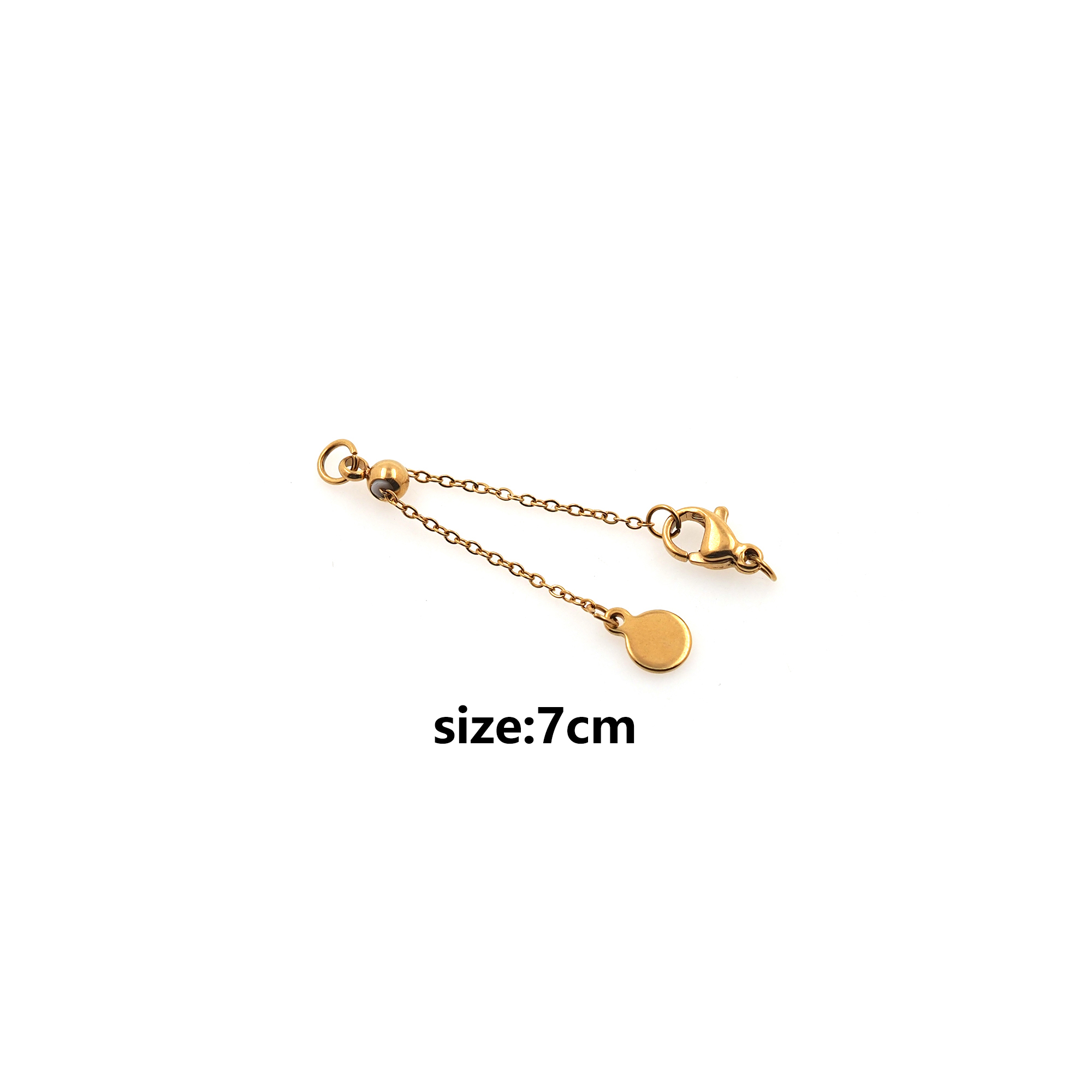 Stainless Steel Chain Extender for Necklace Bracelet Supply Component Findings Extenders Lobster Claw Clasps with Gold Extender Chain