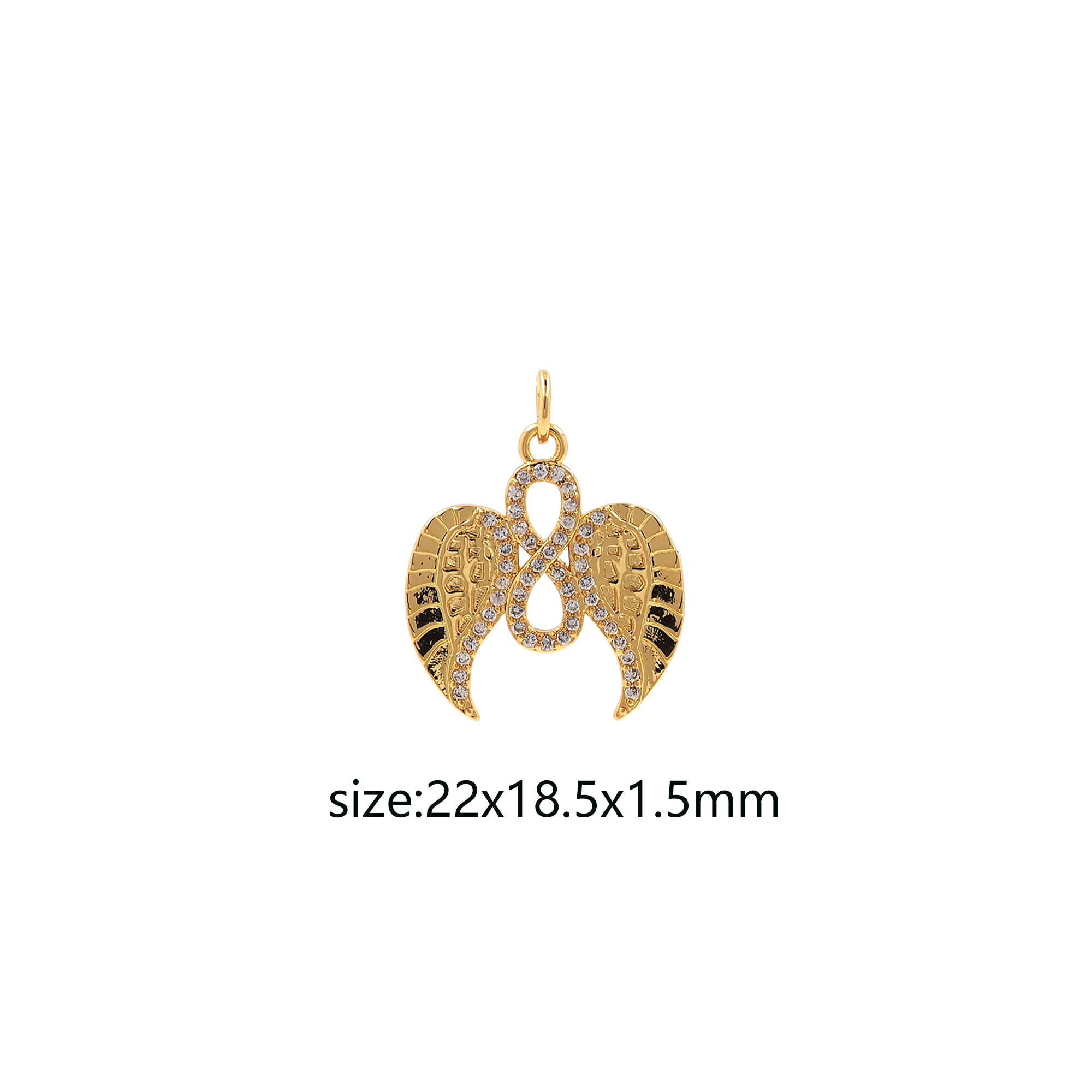 18K Gold Filled Infinity Pendant,Dainty Infinity Charm Earrings Necklace for DIY Jewelry Making Supply