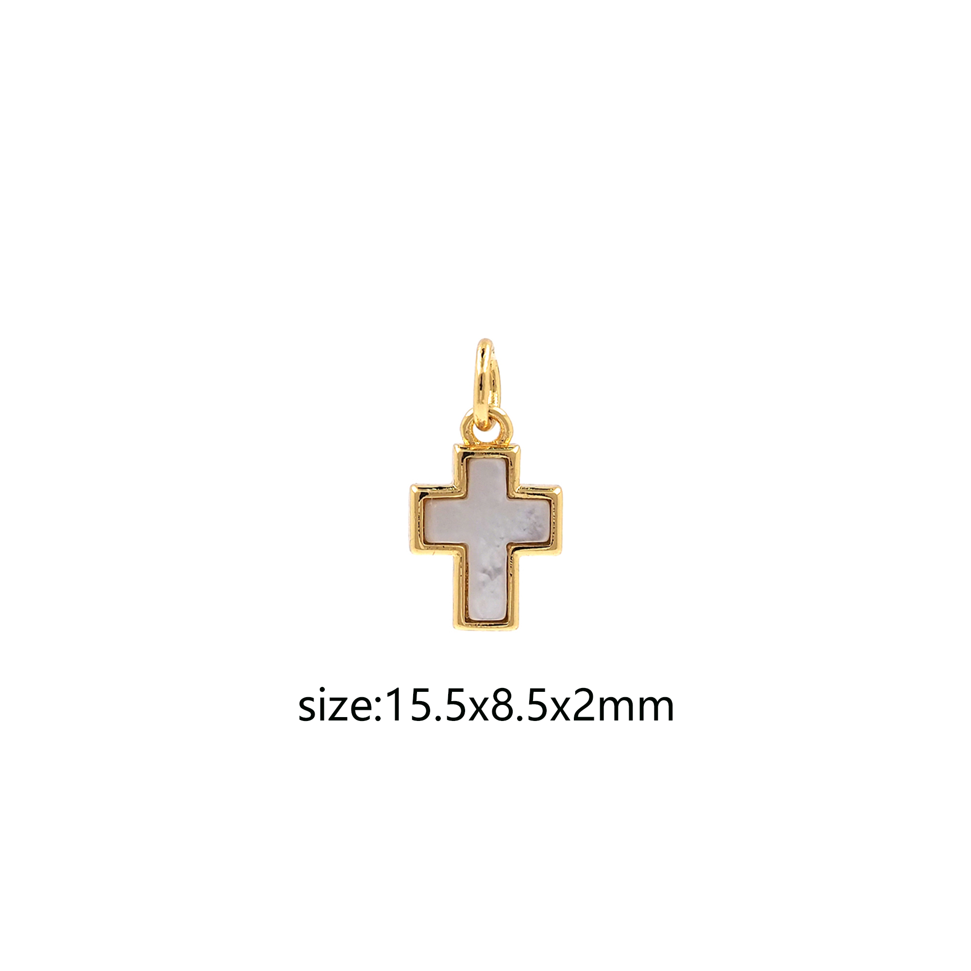 18K Gold Filled Cross Pendant,Religious Charm,Tiny Cross Earrings Necklace for DIY Jewelry Making Supply