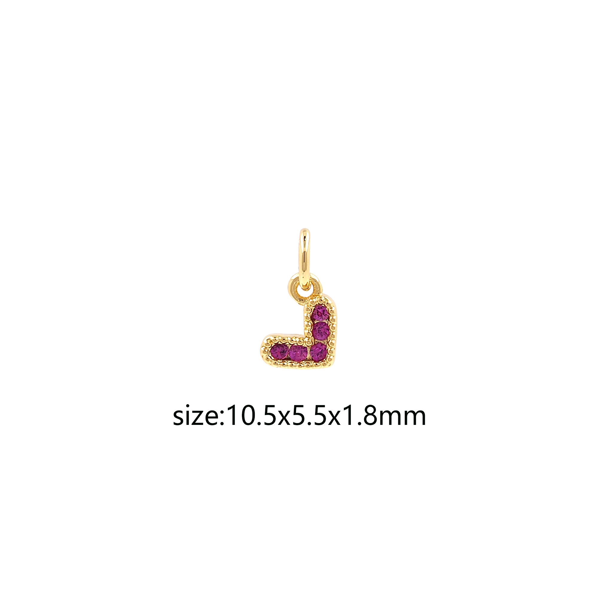 18K Gold Filled Heart Pendant,CZ Micro Pave Tiny Heart Charm Earrings Necklace for DIY Jewelry Making Supply