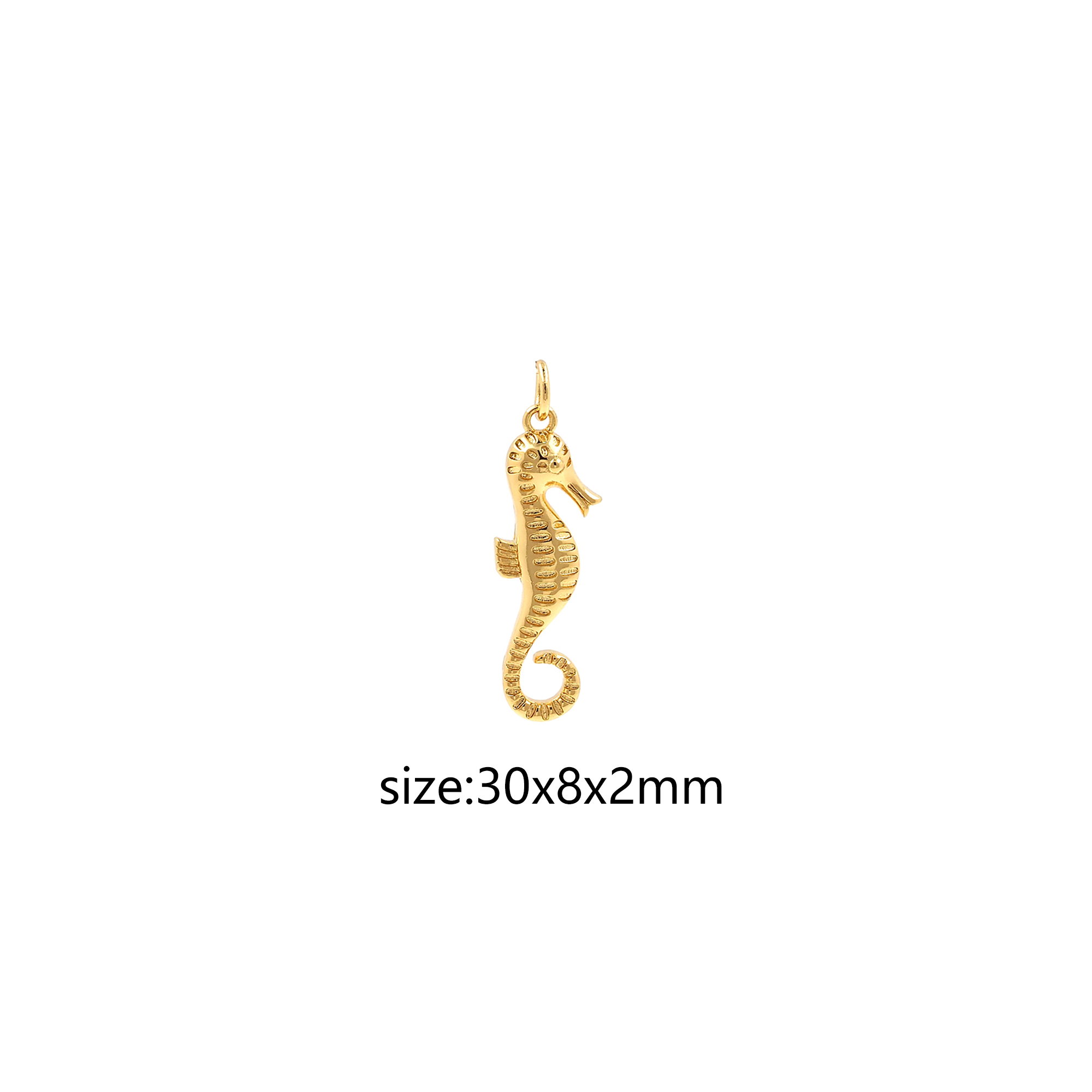 Origami Pendant,18K Gold Filled Seahorse Charm Earrings Necklace for DIY Jewelry Making Supply