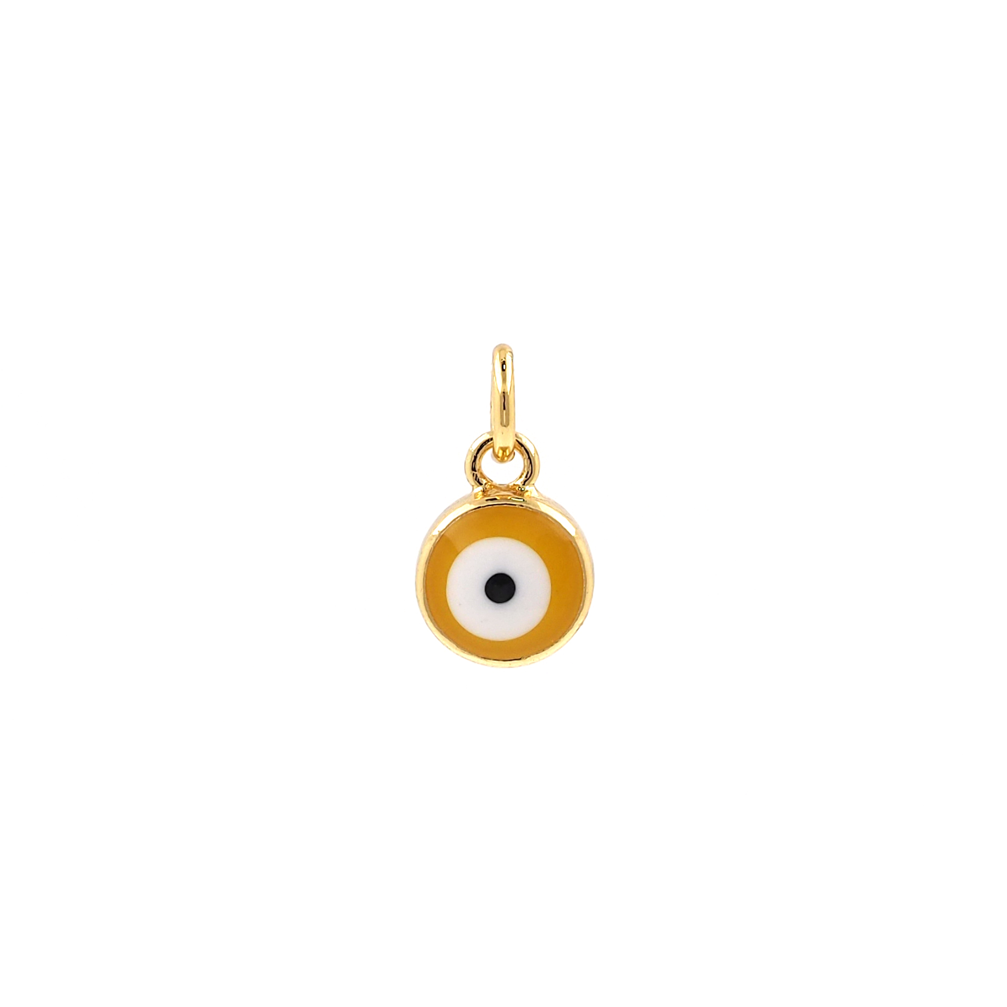Enamel Evil Eye Pendant,18K Gold Filled Tiny Evil Eye Charm Earrings Necklace for DIY Jewelry Making Supply