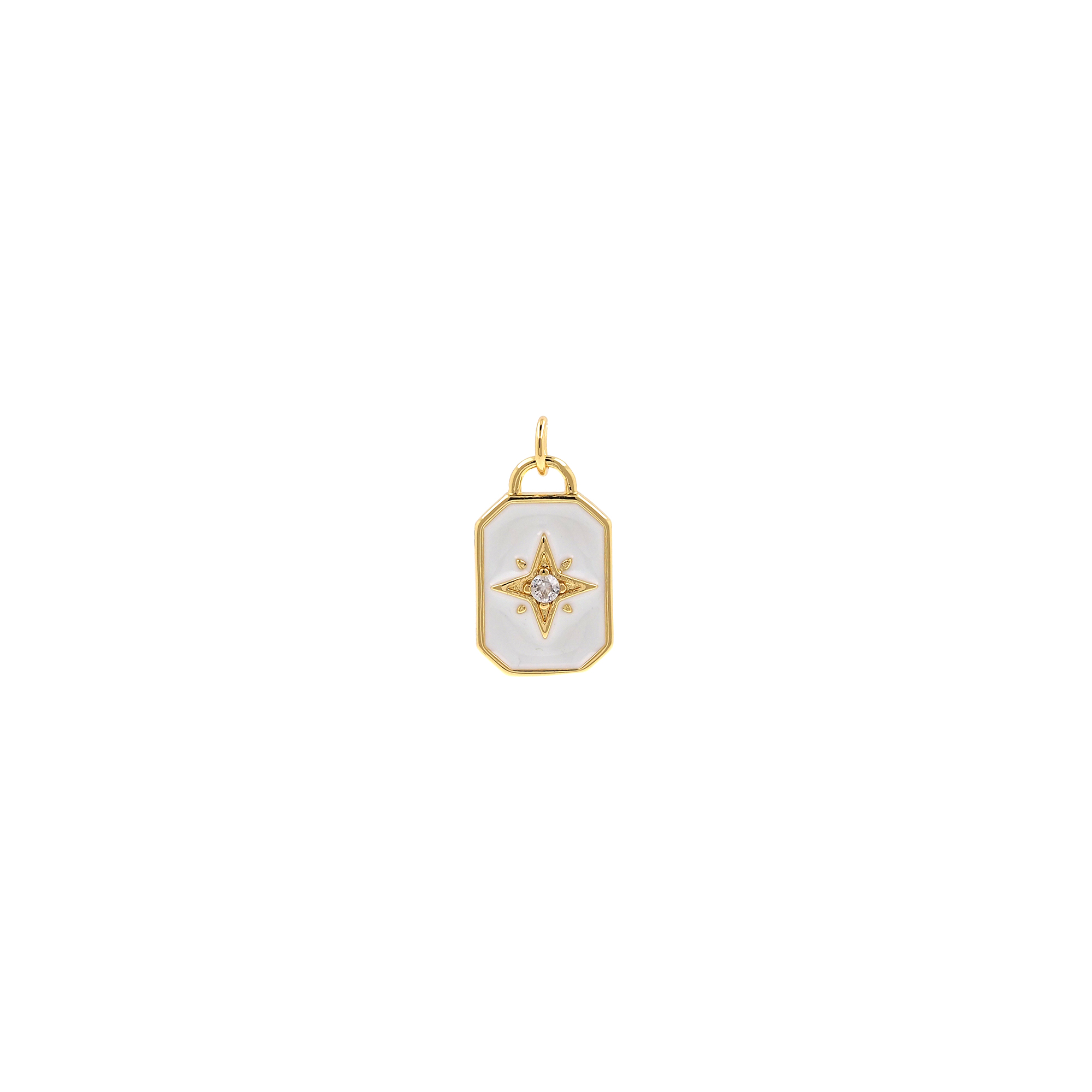 Enamel Star Charm18K Gold Filled Celestial Pendant Earrings Necklace for DIY Jewelry Making Supply